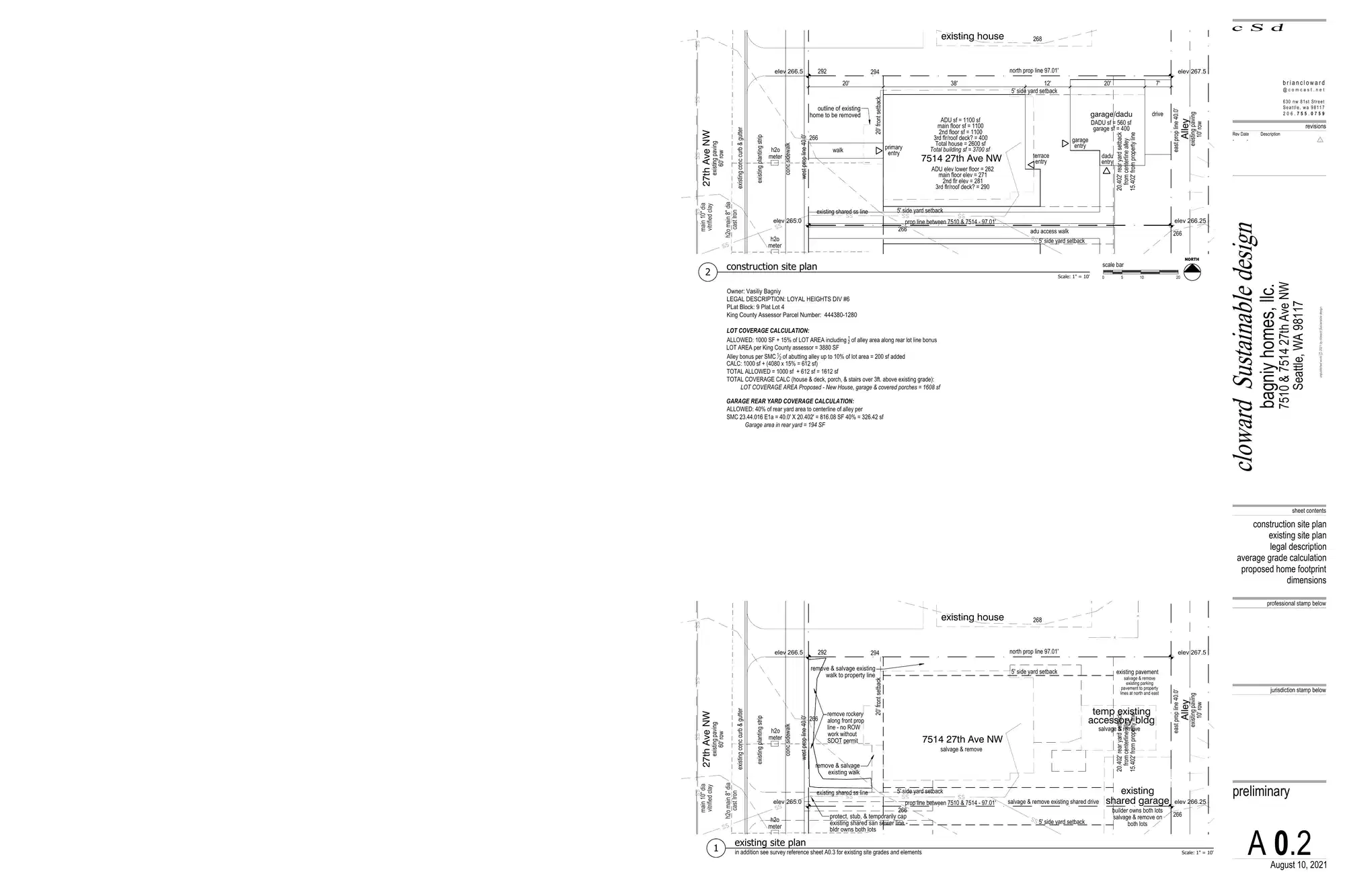 Site plan for 7514 27th Ave NW