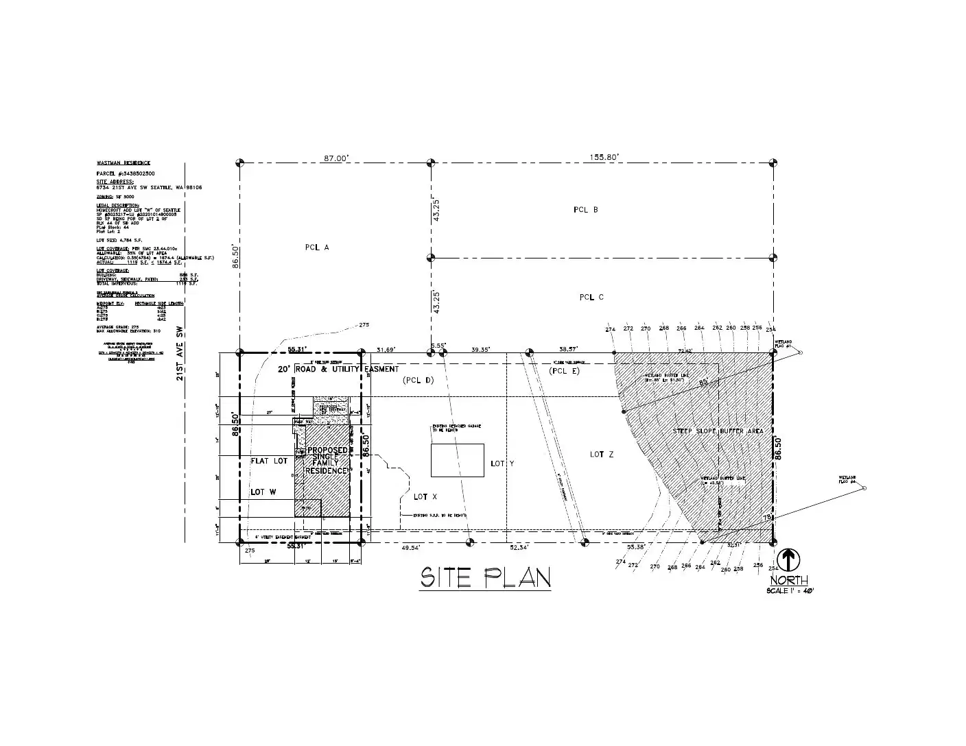 Site plan for 6734 21st Ave SW