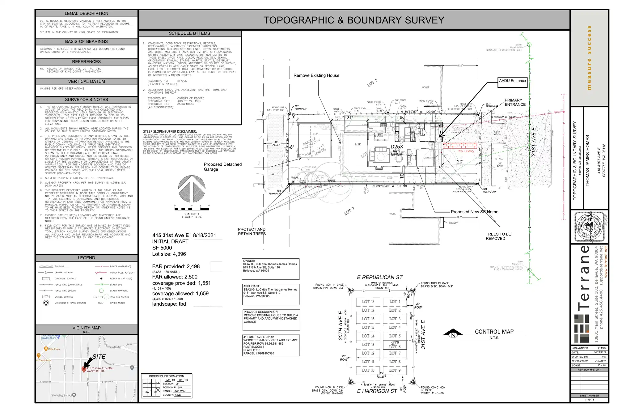 Site plan for 415 31st Ave E