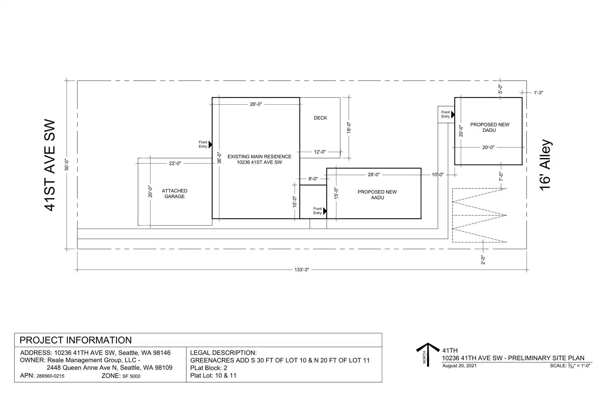 Site plan for 10238 41st Ave SW