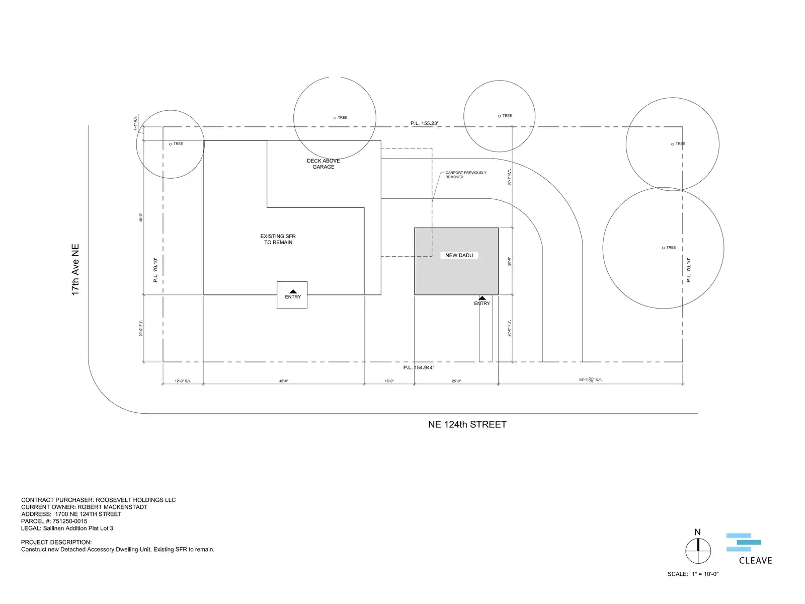 Site plan for 1706 NE 124th St