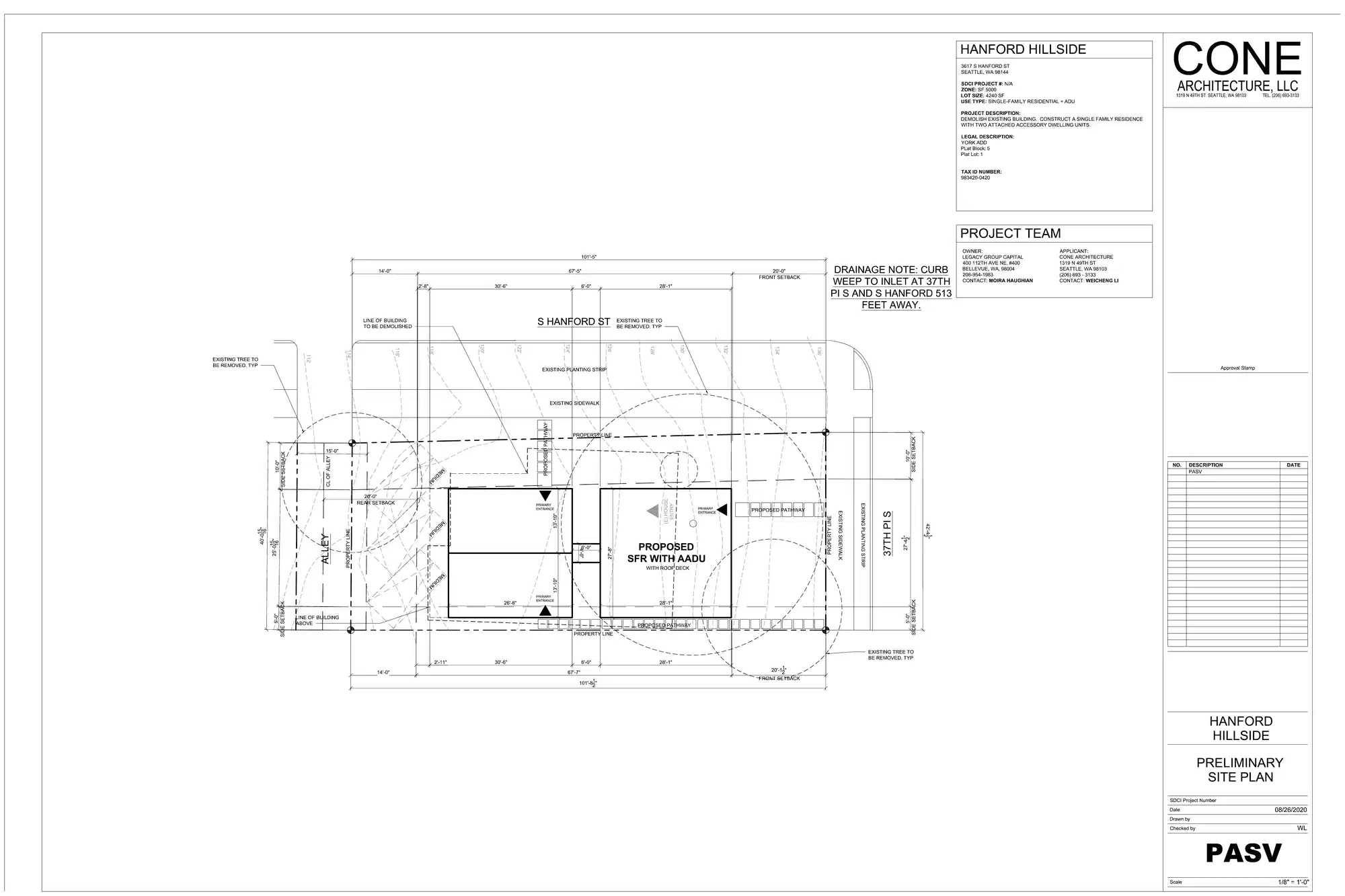 Site plan for 3201 37th Pl S