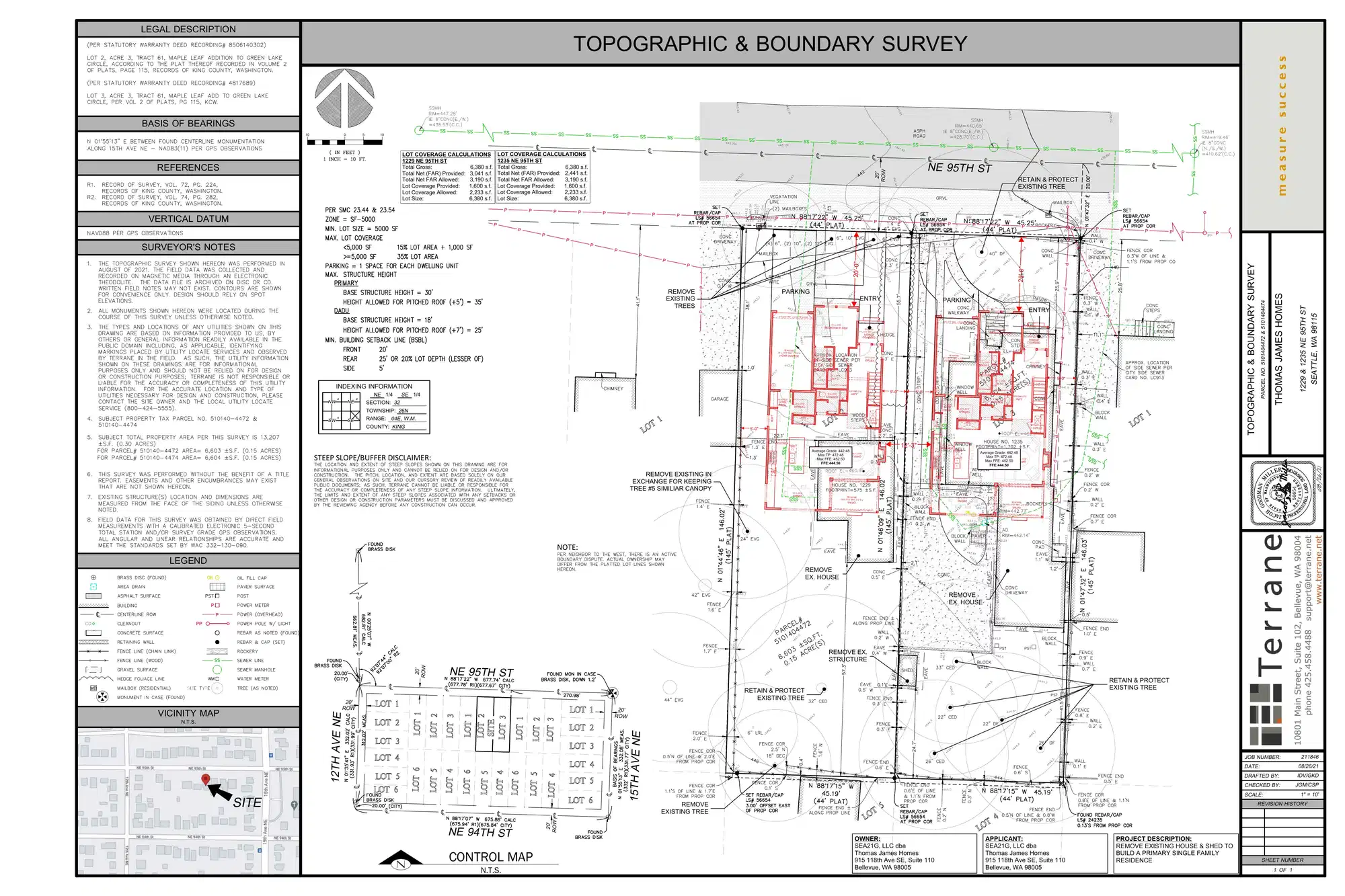 Site plan for 1229 NE 95th St
