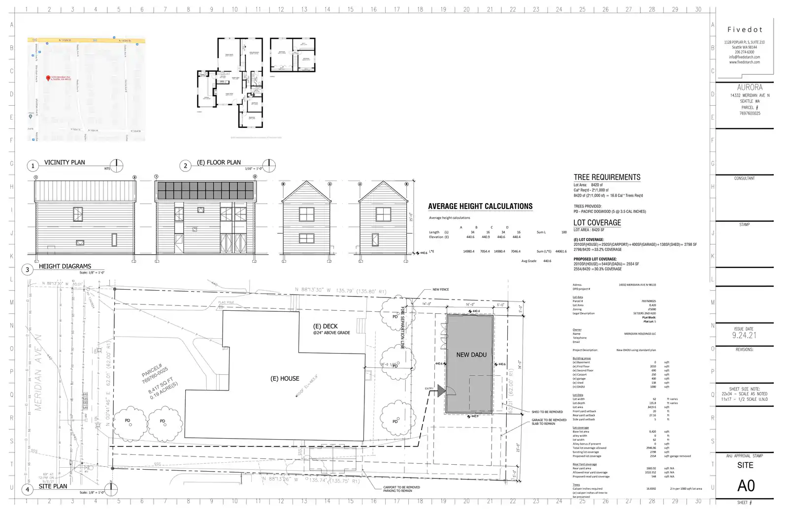 Site plan for 14330 Meridian Ave N