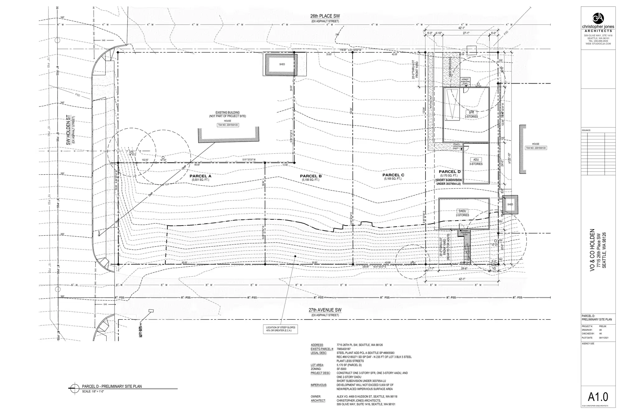 Site plan for 7715 26th Pl SW