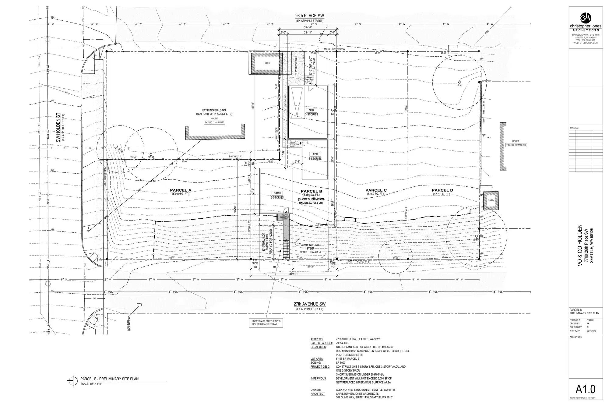 Site plan for 7709 26th Pl SW