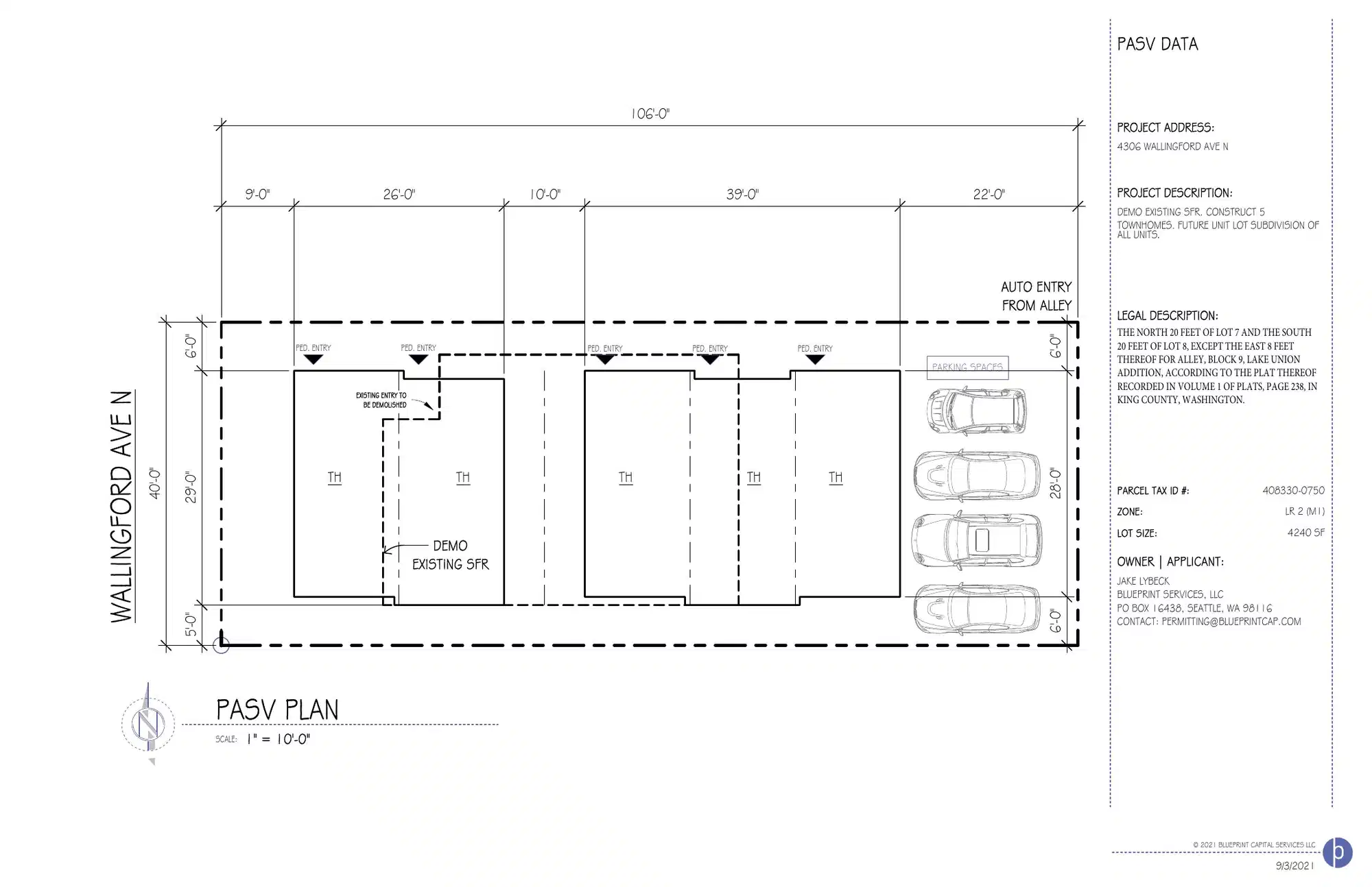Site plan for 4306 Wallingford Ave N