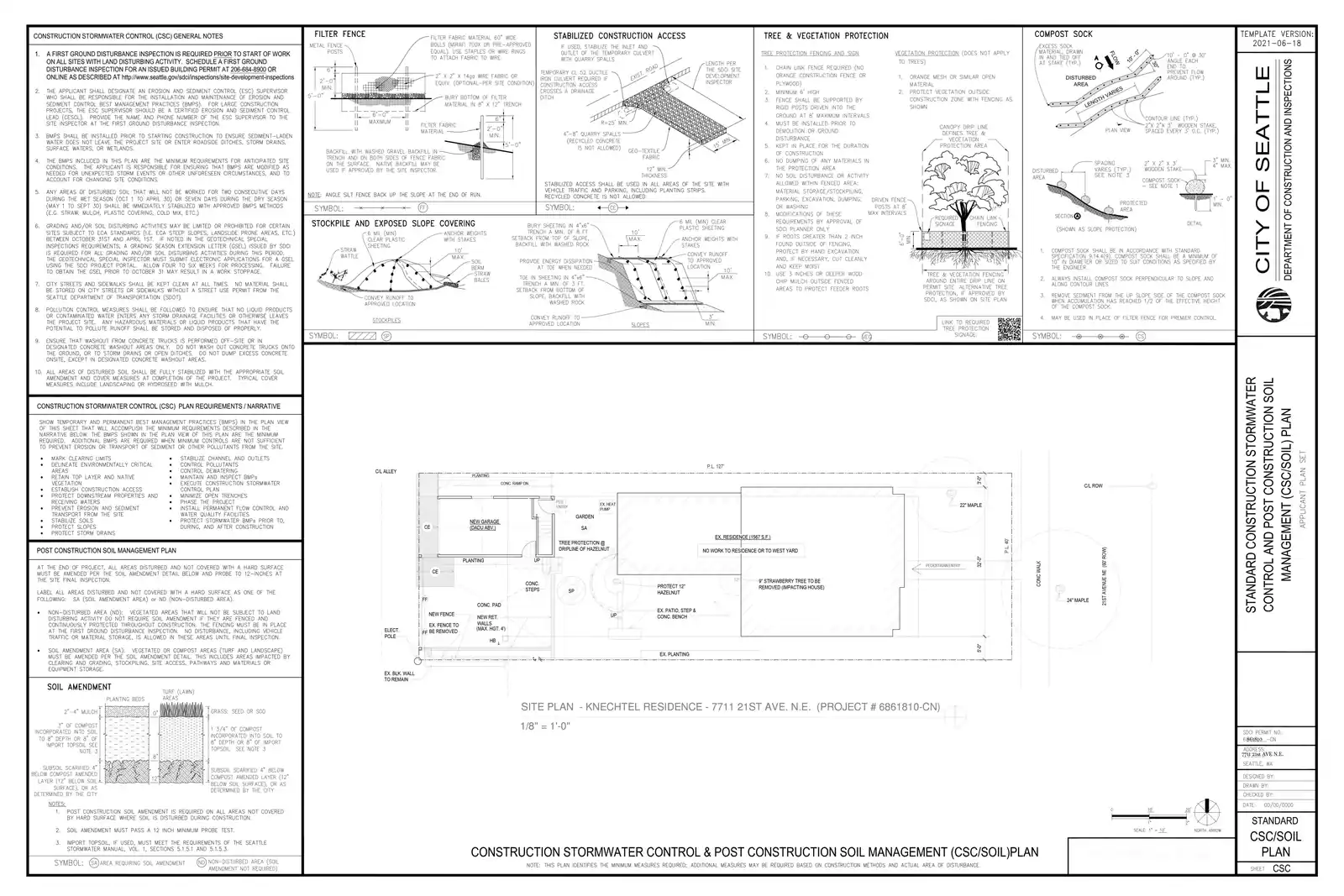 Site plan for 7709 21st Ave NE