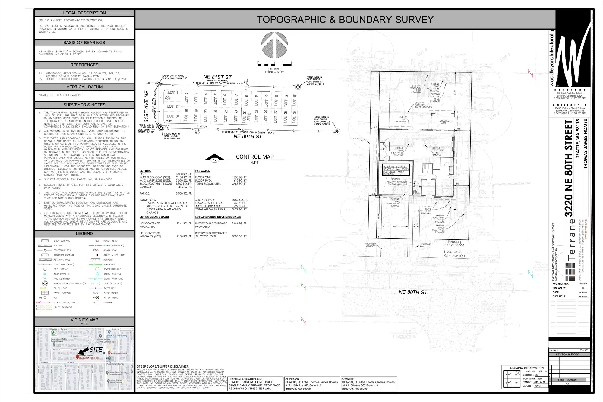 Site plan for 3220 NE 80th St