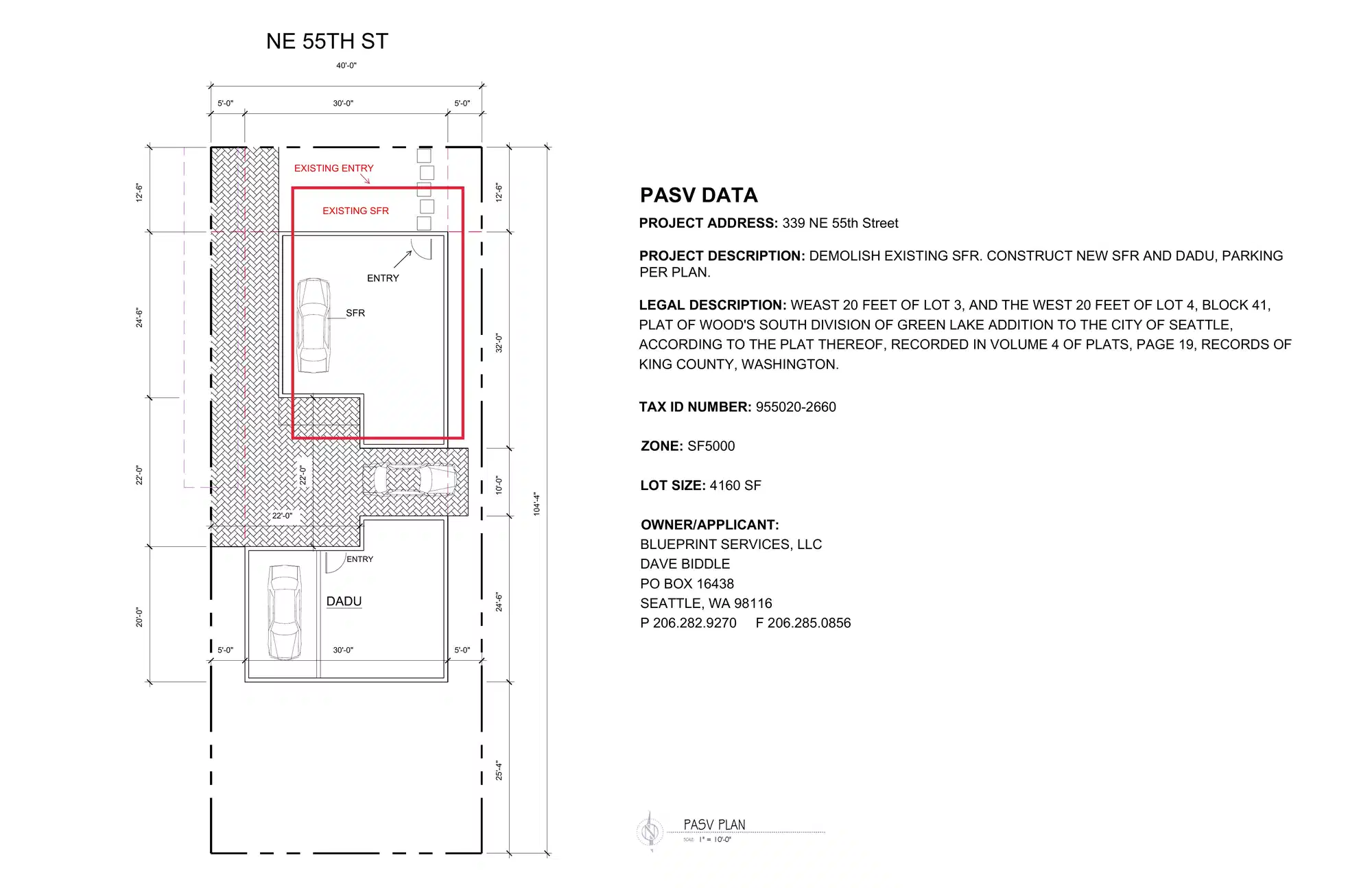 Site plan for 339 NE 55th St