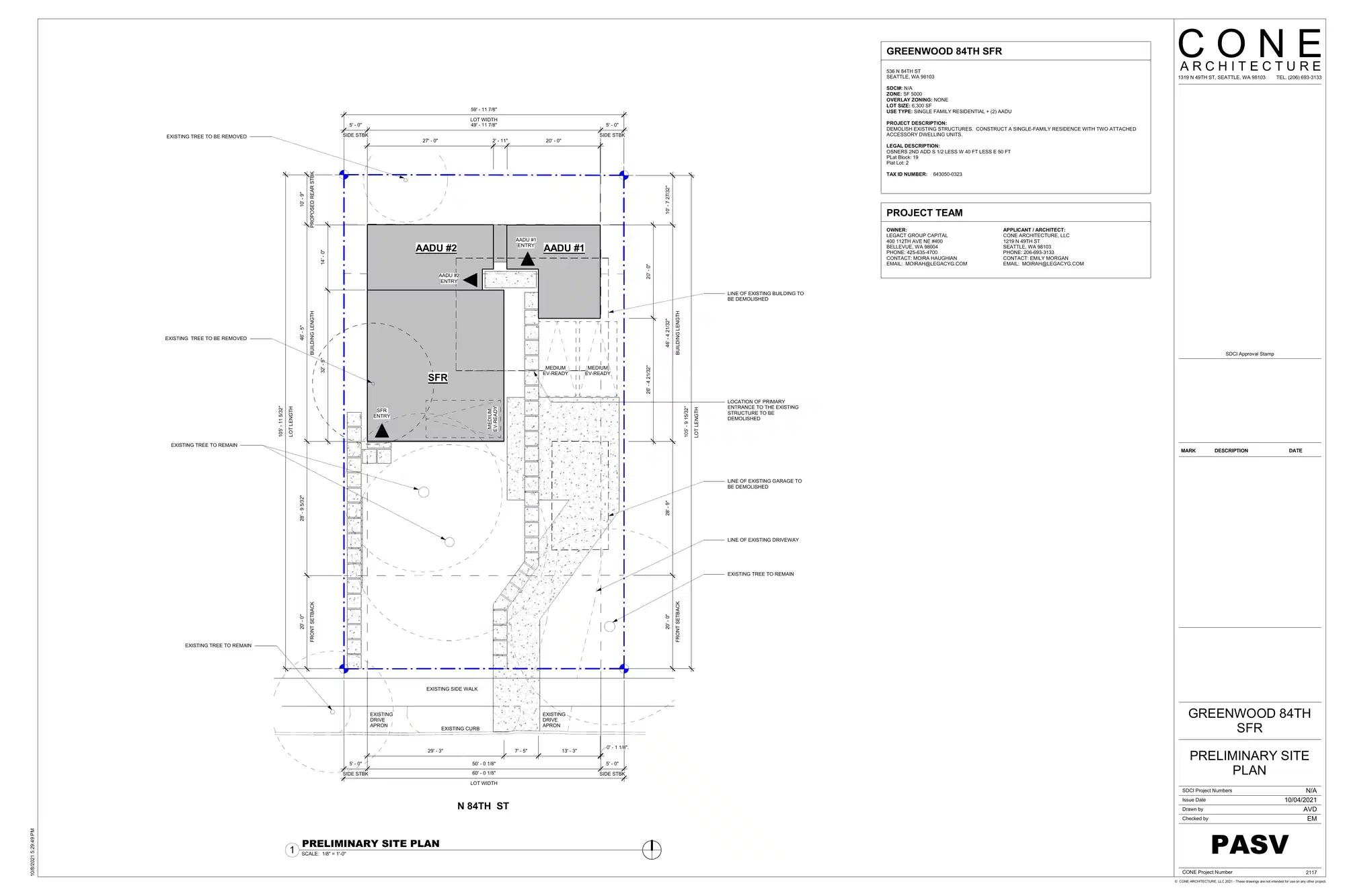 Site plan for 536 N 84th St