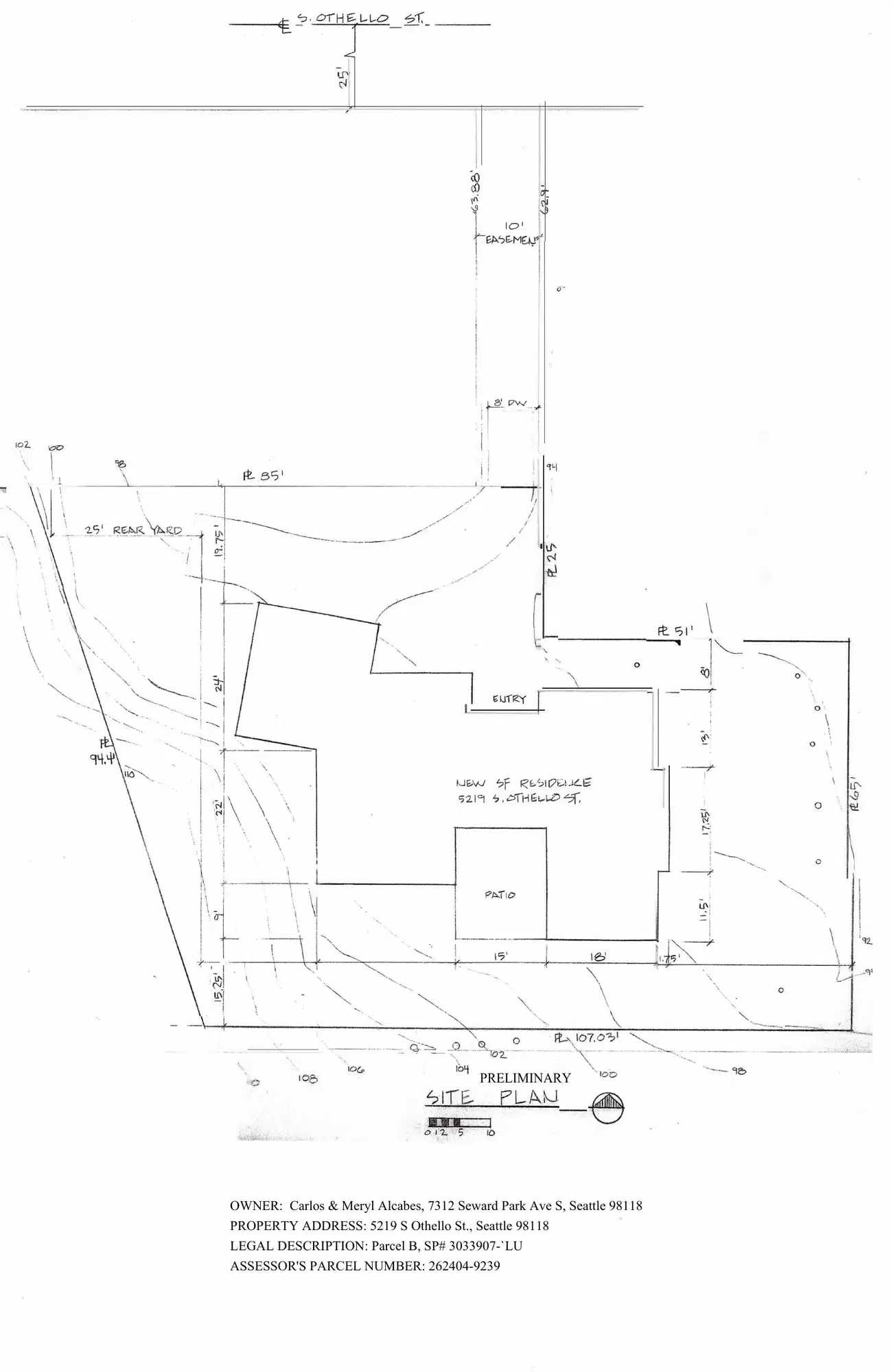 Site plan for 5219 S Othello St