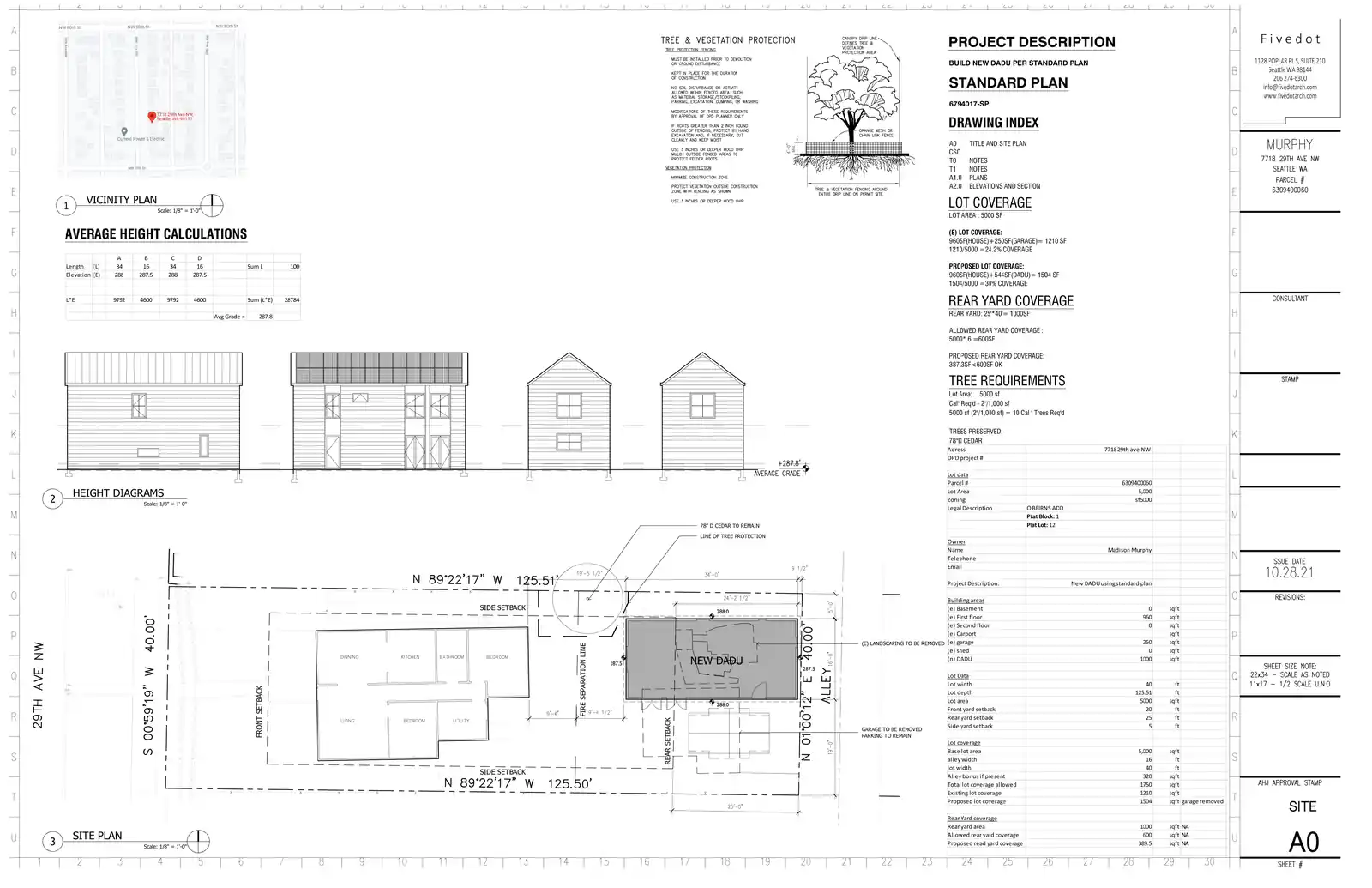 Site plan for 7716 29th Ave NW