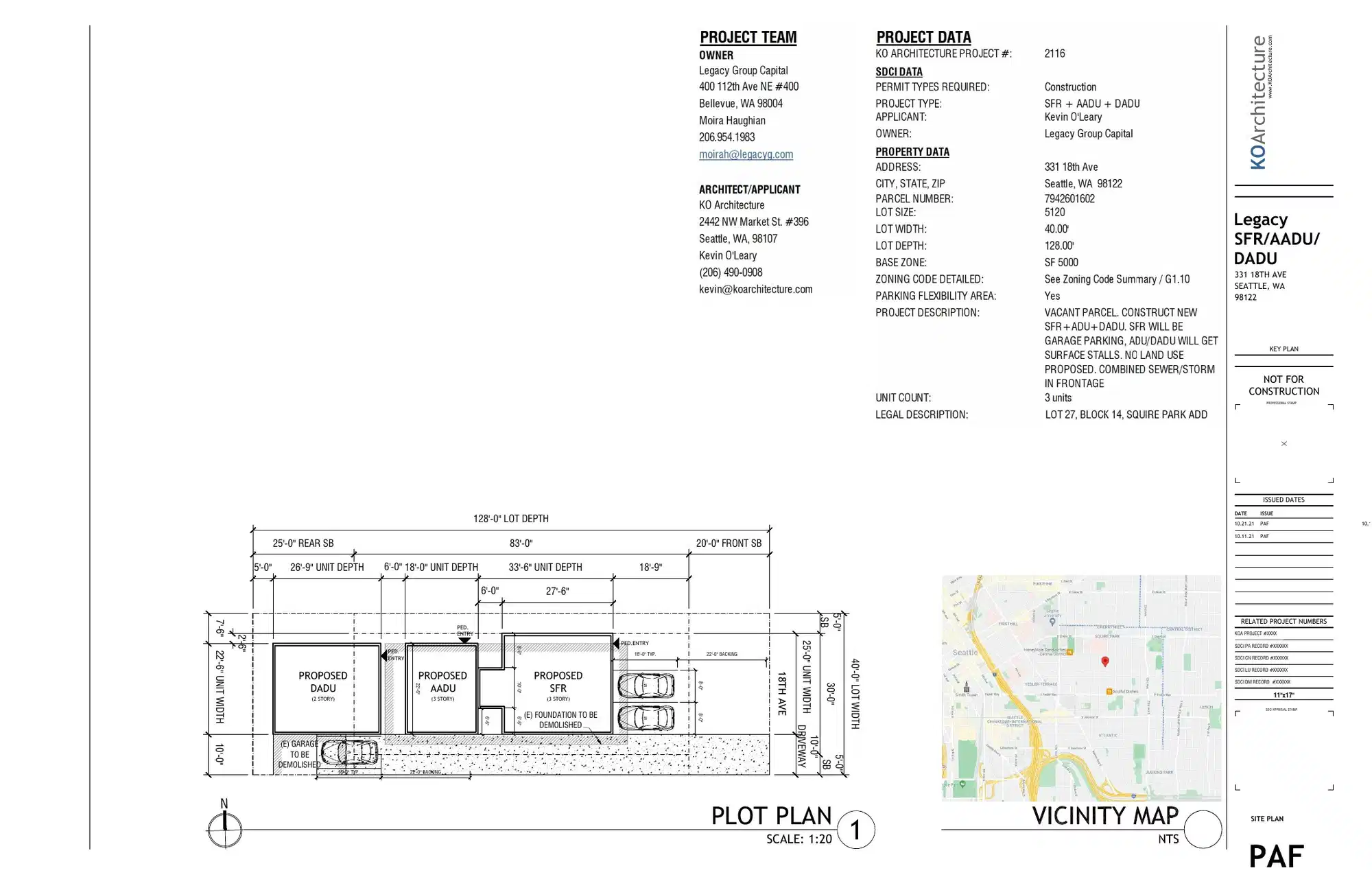 Site plan for 331 18th Ave