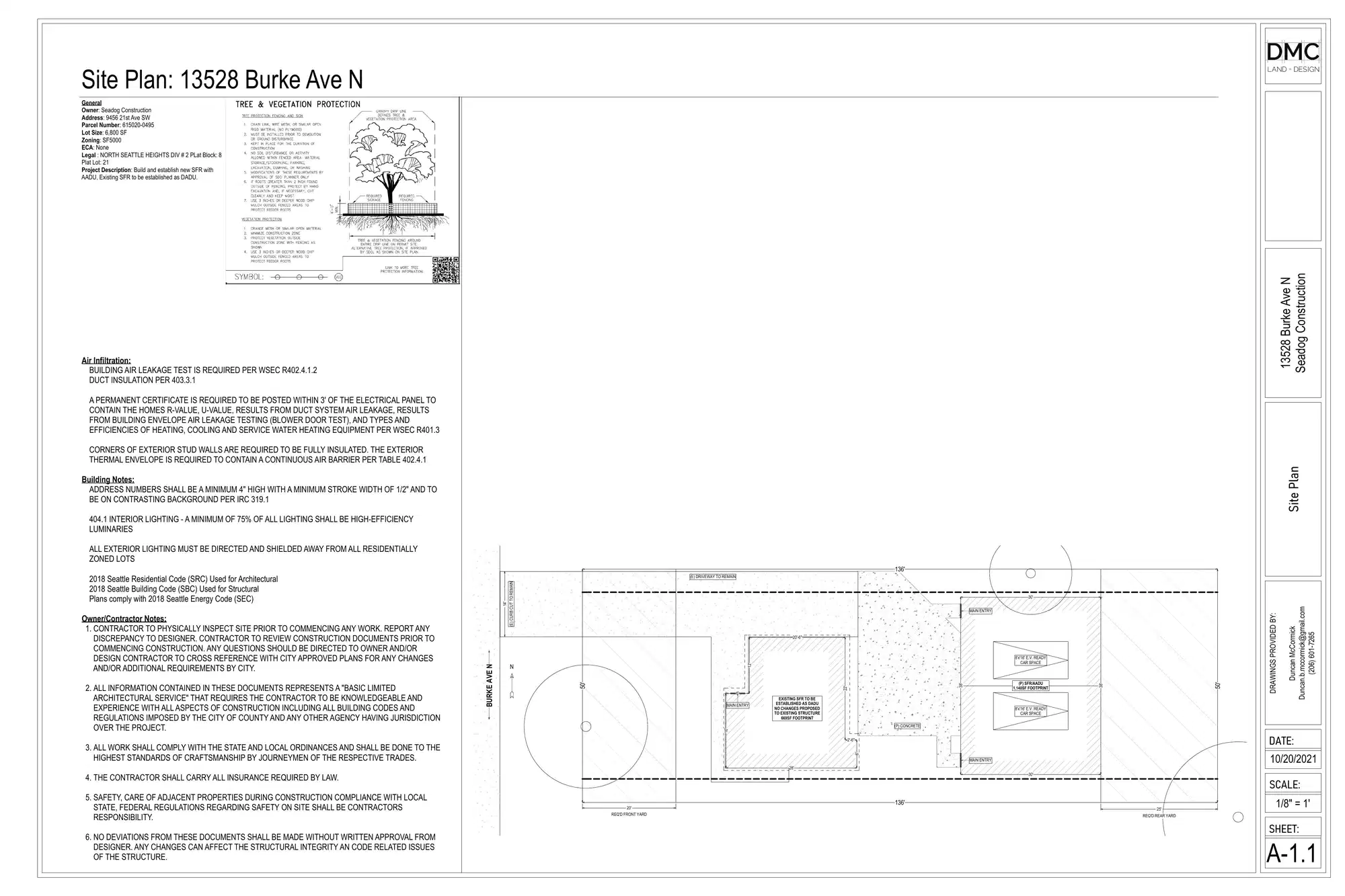 Site plan for 13530 Burke Ave N