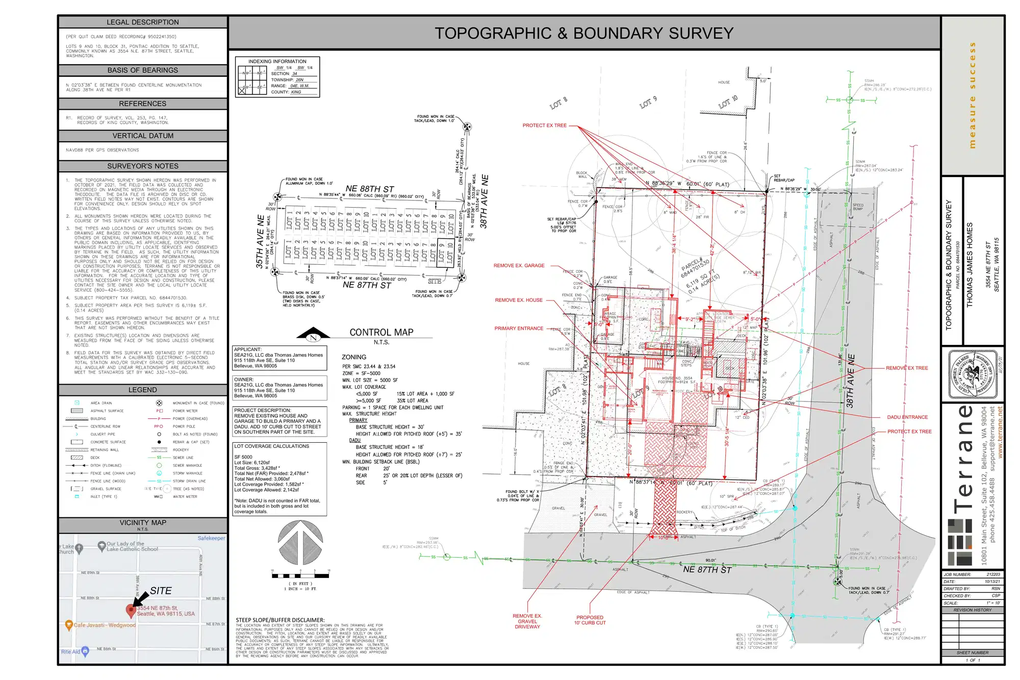 Site plan for 3554 NE 87th St