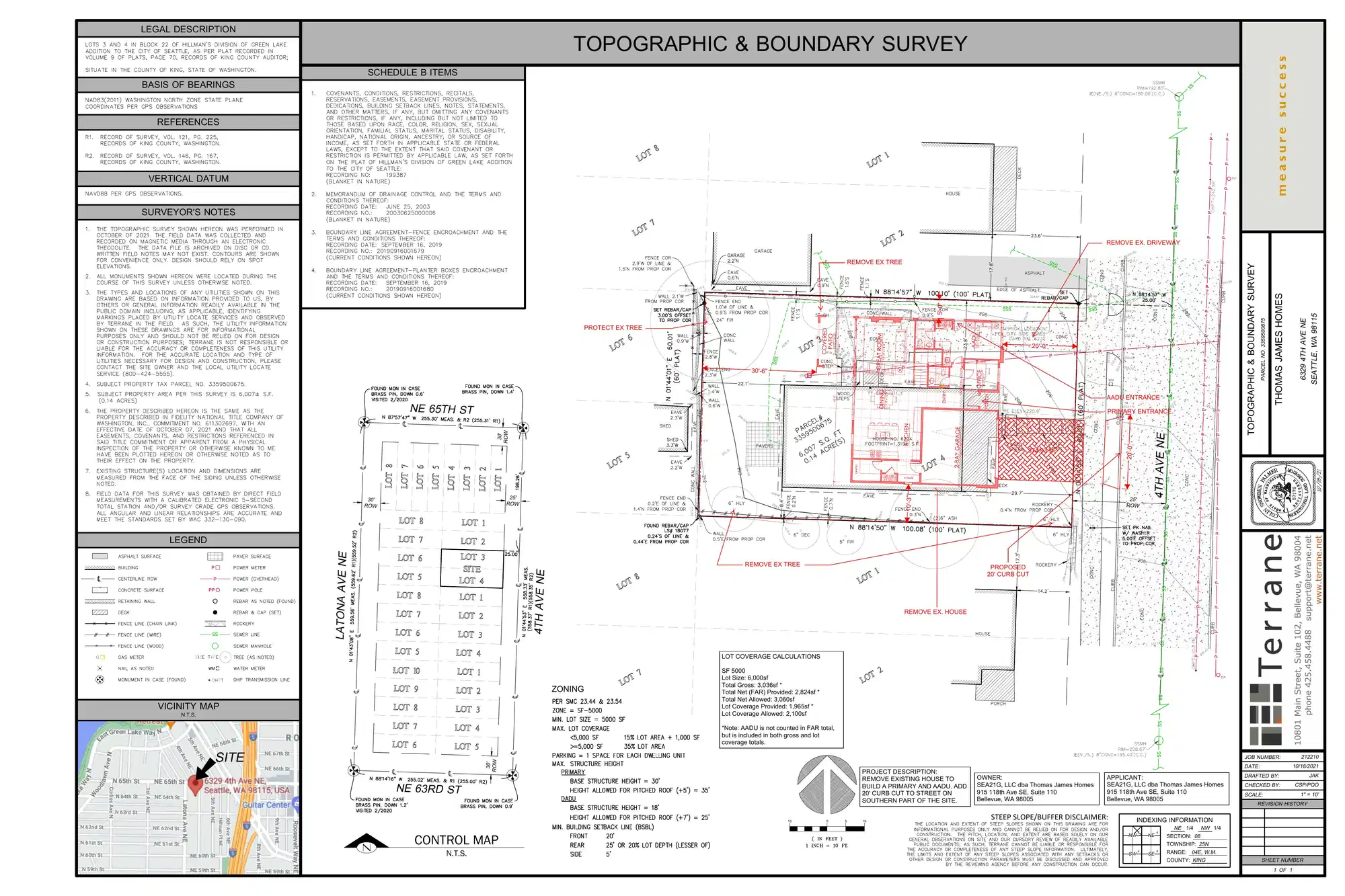 Site plan for 6329 4th Ave NE
