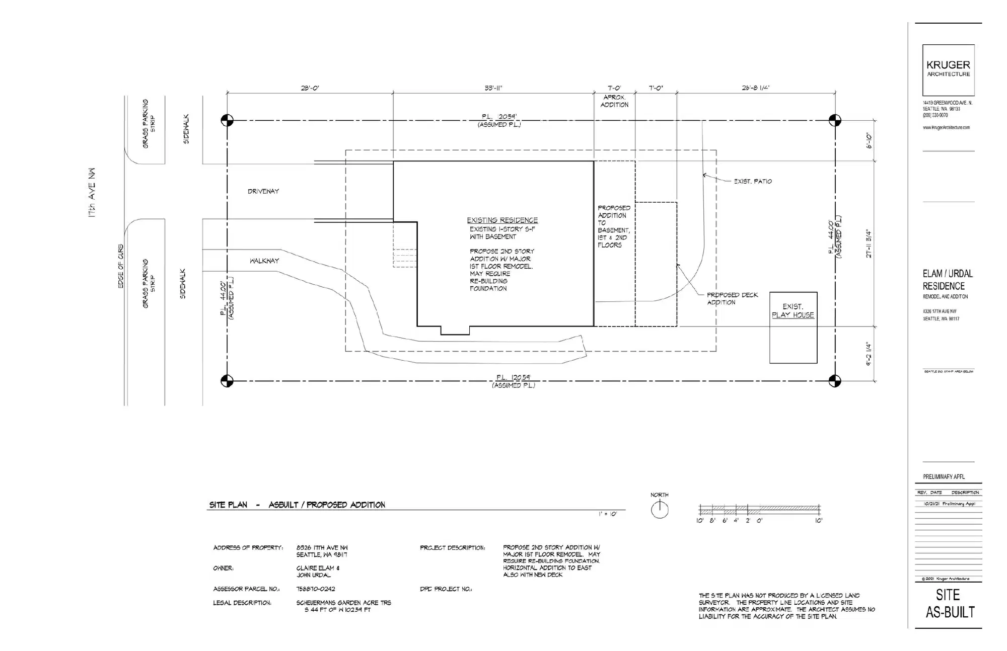 Site plan for 8326 17th Ave NW