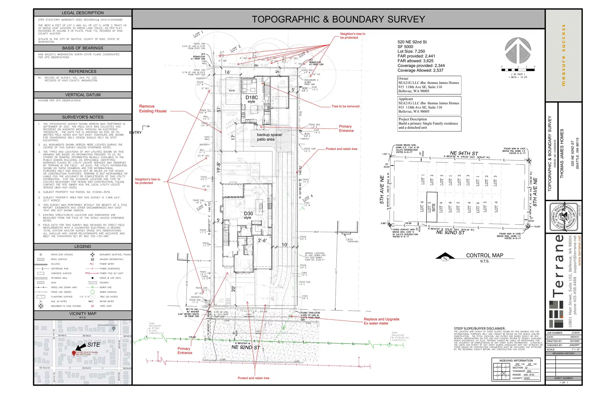Site plan for 520 NE 92nd St