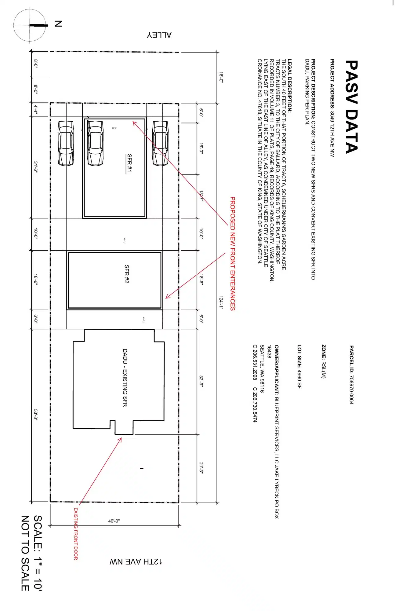Site plan for 8049 12th Ave NW