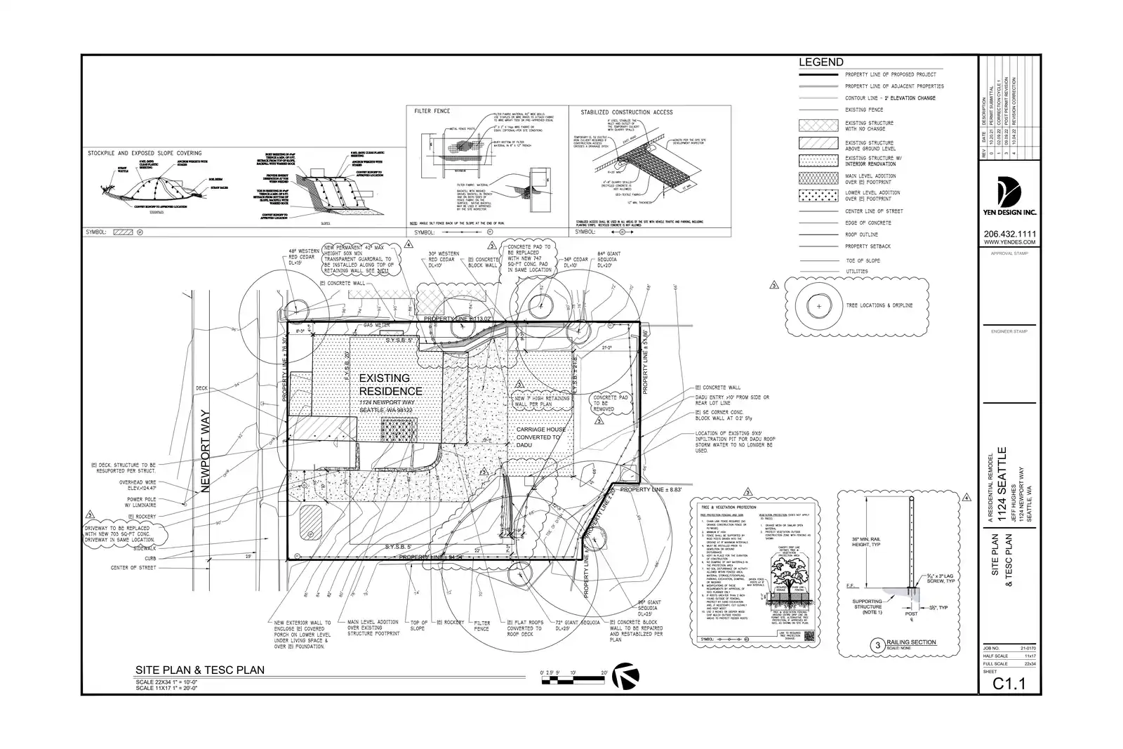 Site plan for 1122 Newport Way