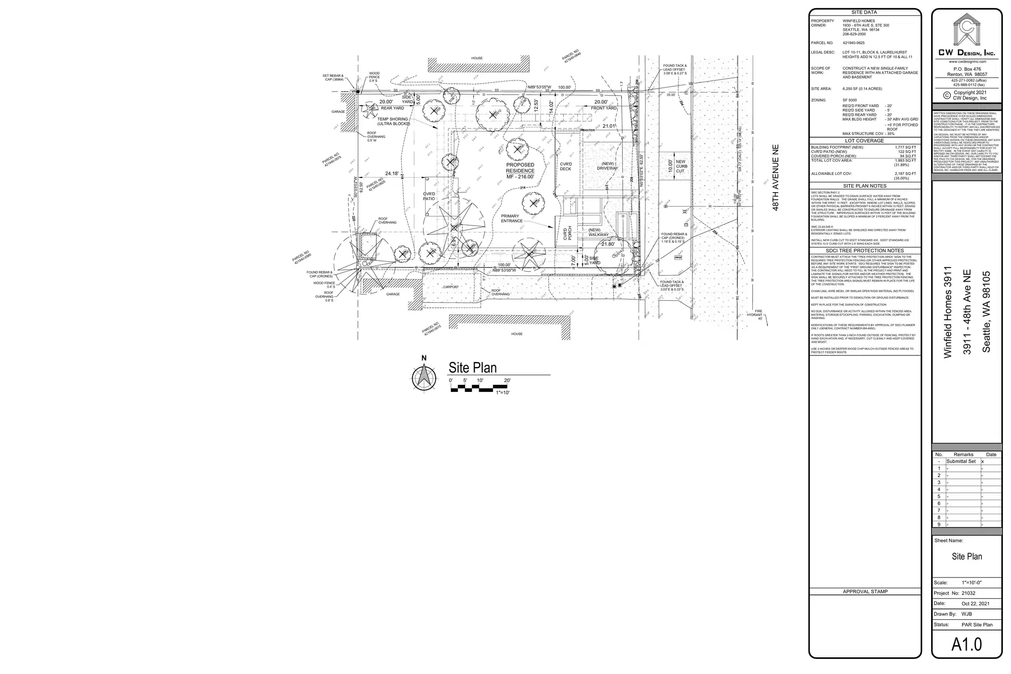 Site plan for 3911 48th Ave NE