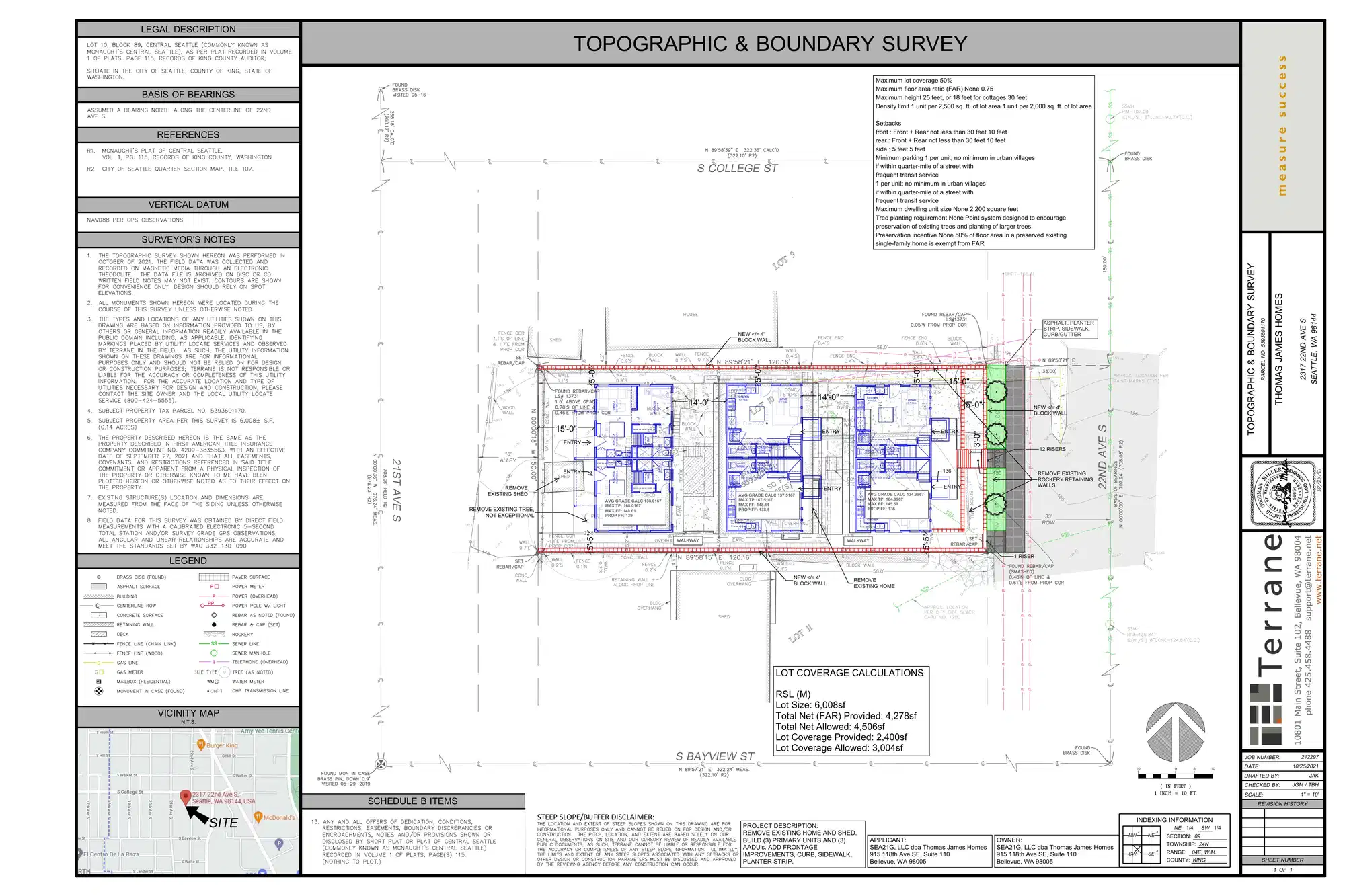 Site plan for 2315 22nd Ave S