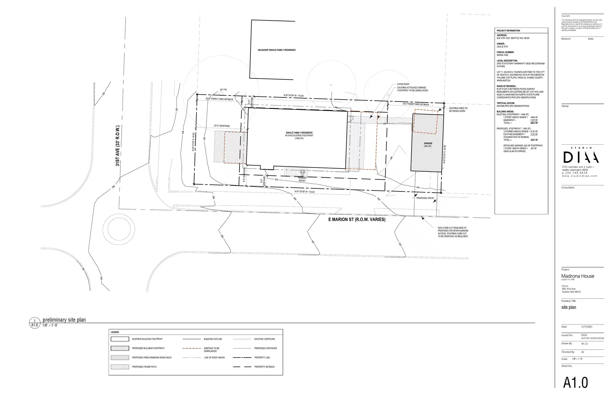 Site plan for 902 31st Ave