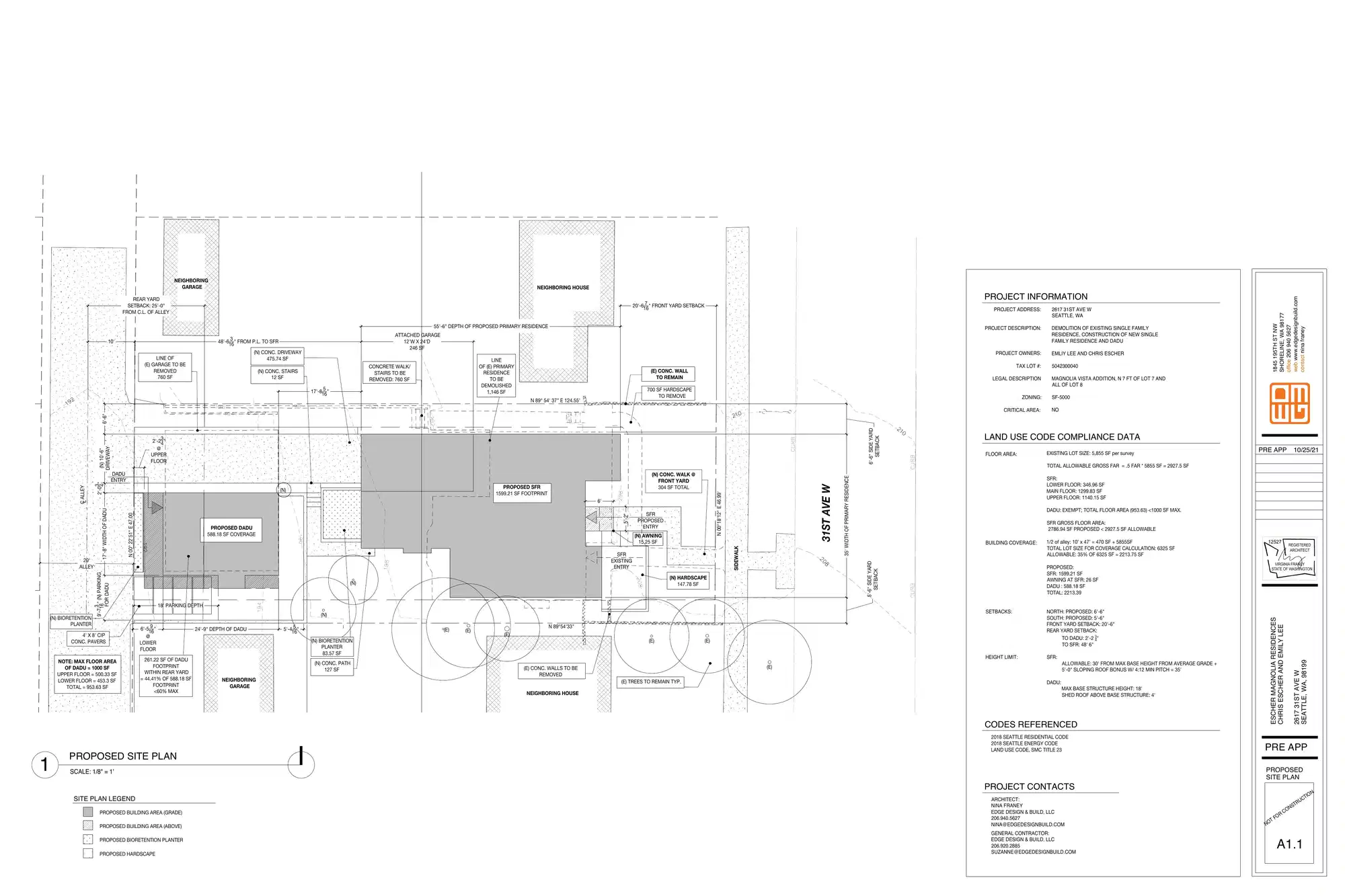 Site plan for 2615 31st Ave W