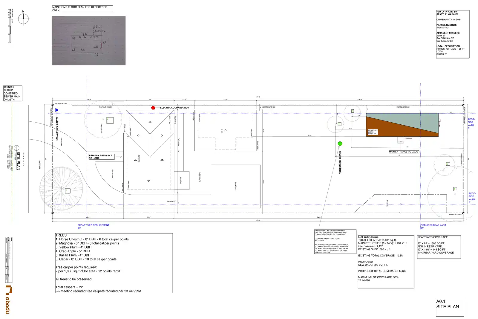 Site plan for 5978 26th Ave SW