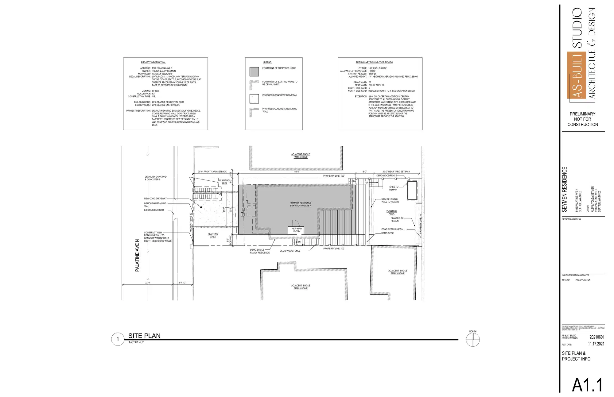 Site plan for 5106 Palatine Ave N