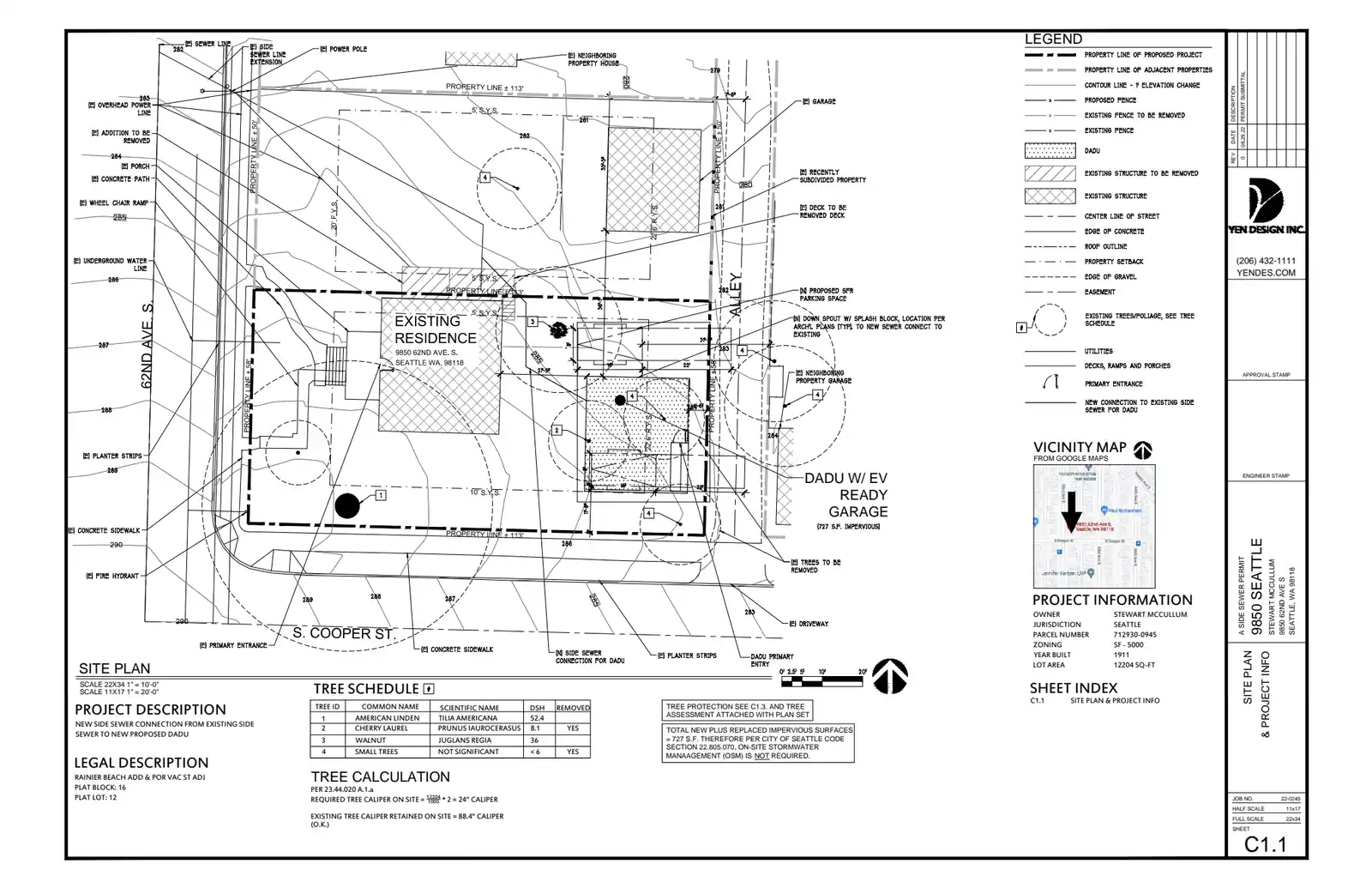 Site plan for 6204 S Cooper St