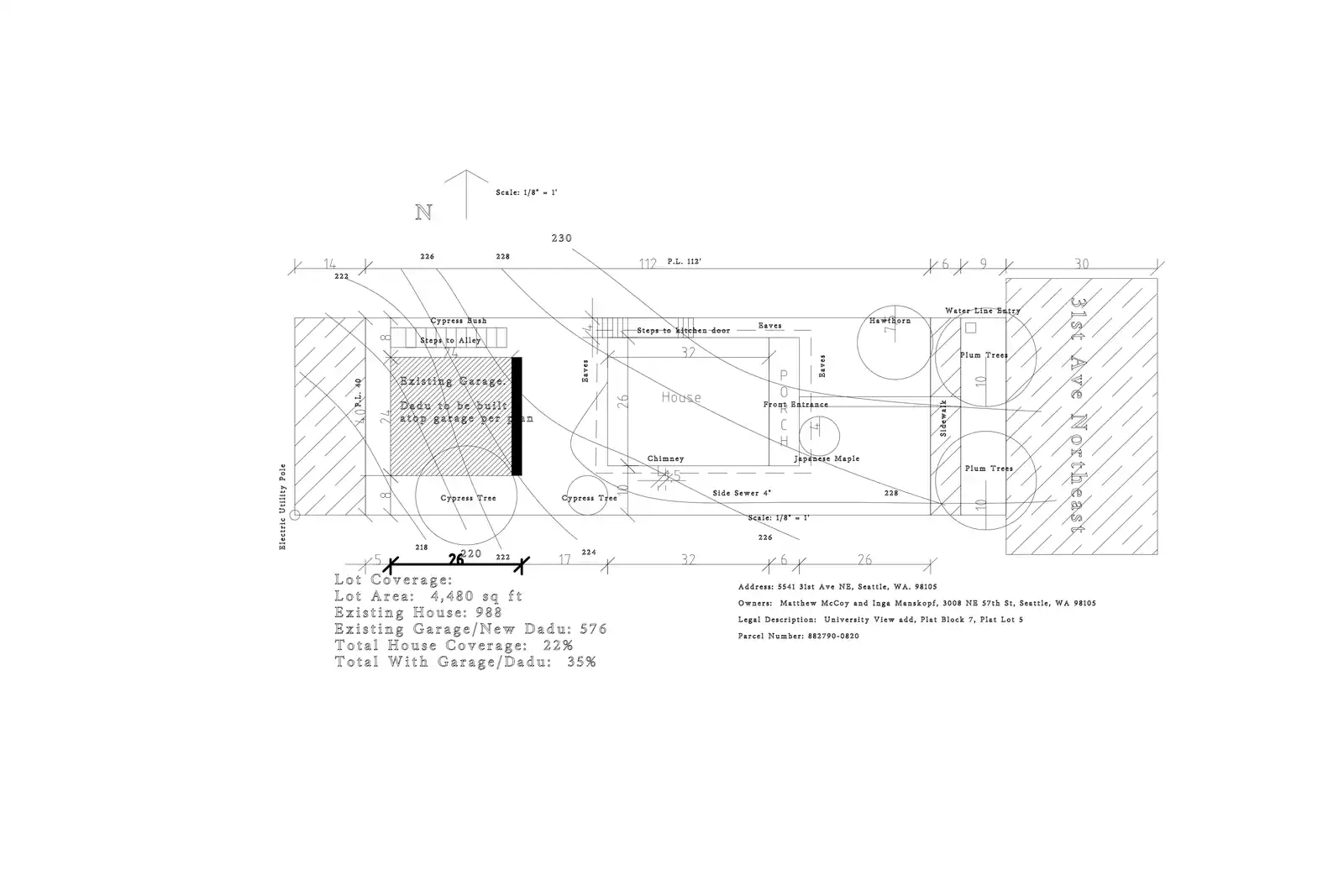 Site plan for 5543 31st Ave NE
