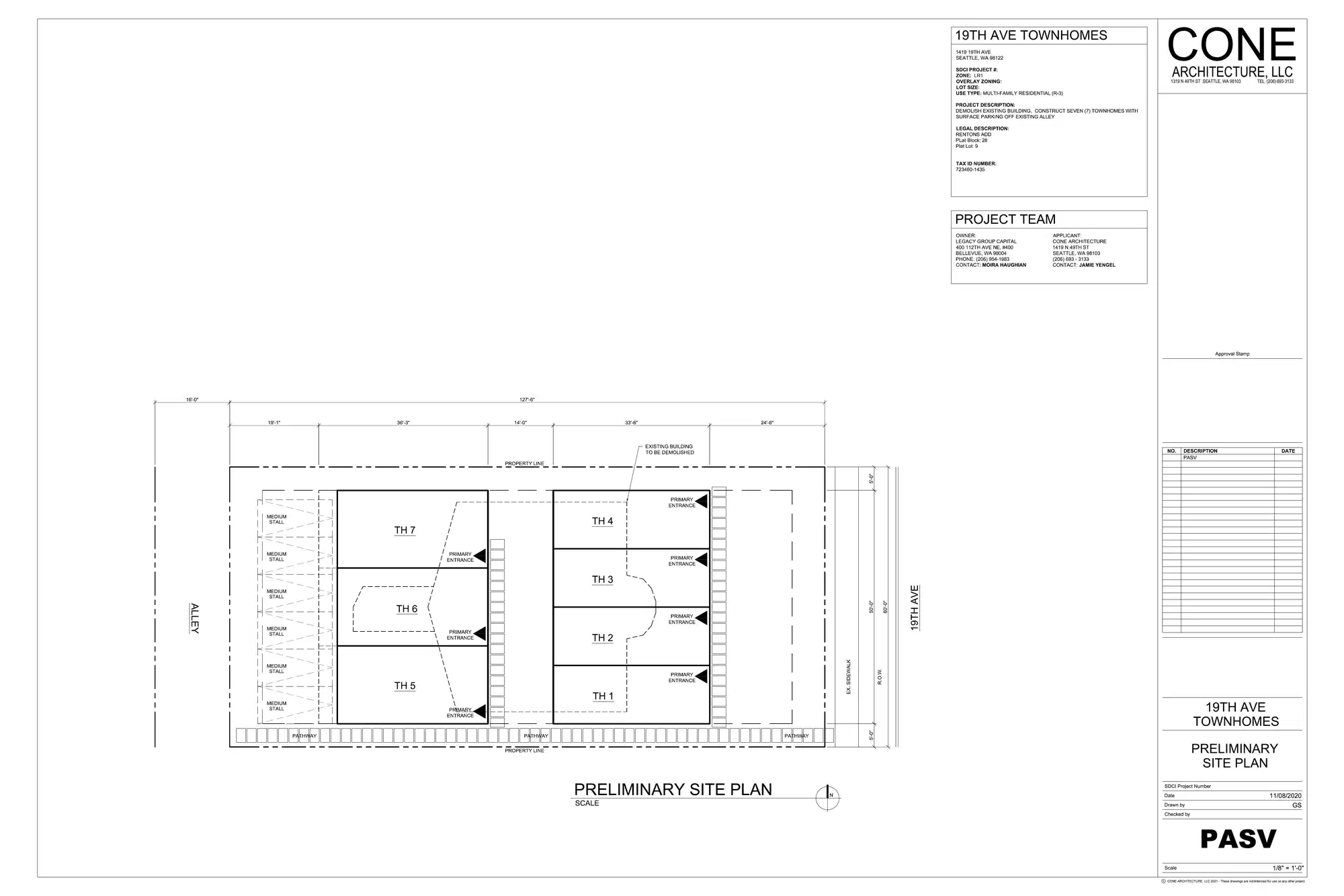 Site plan for 1421 19th Ave