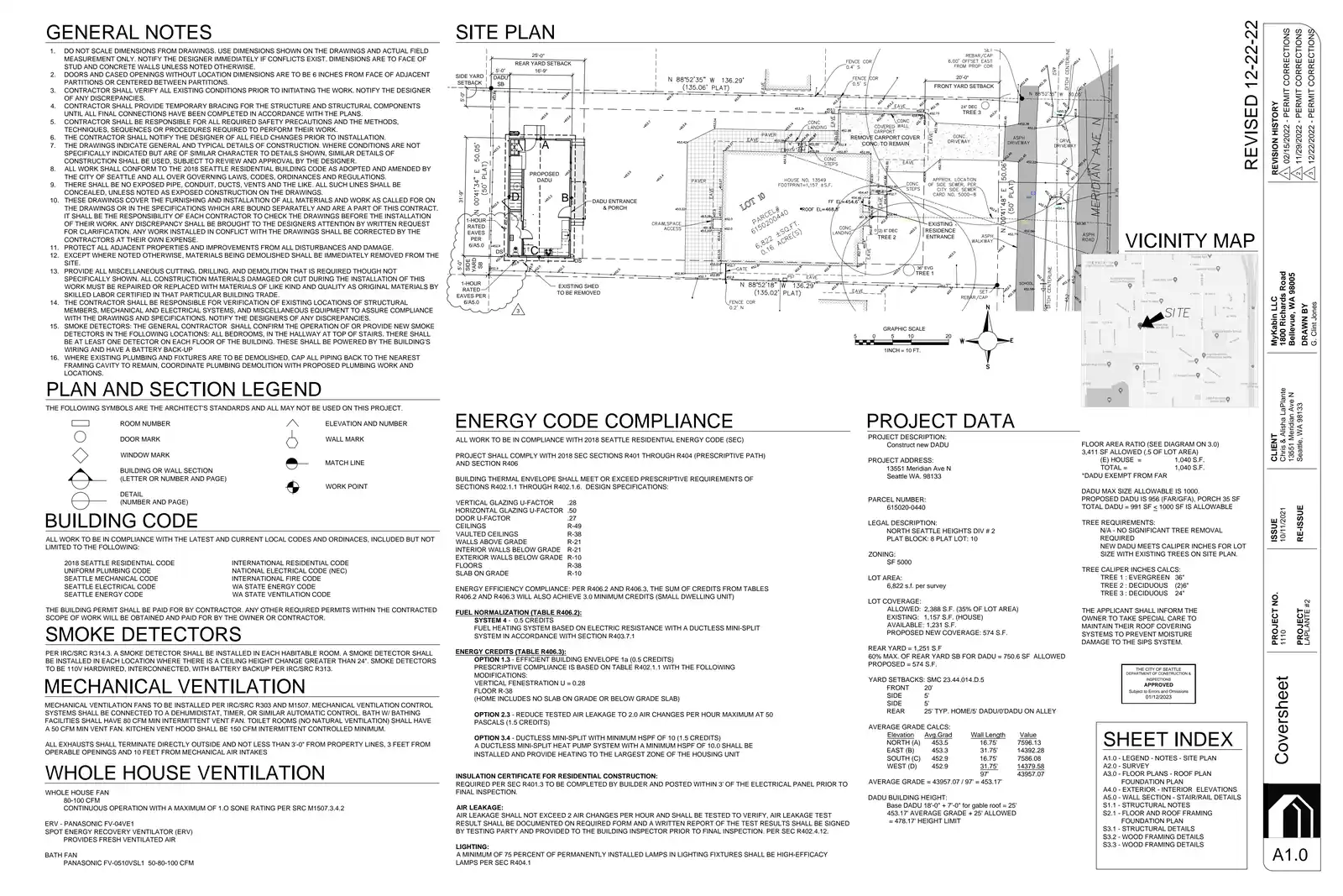 Site plan for 13551 Meridian Ave N