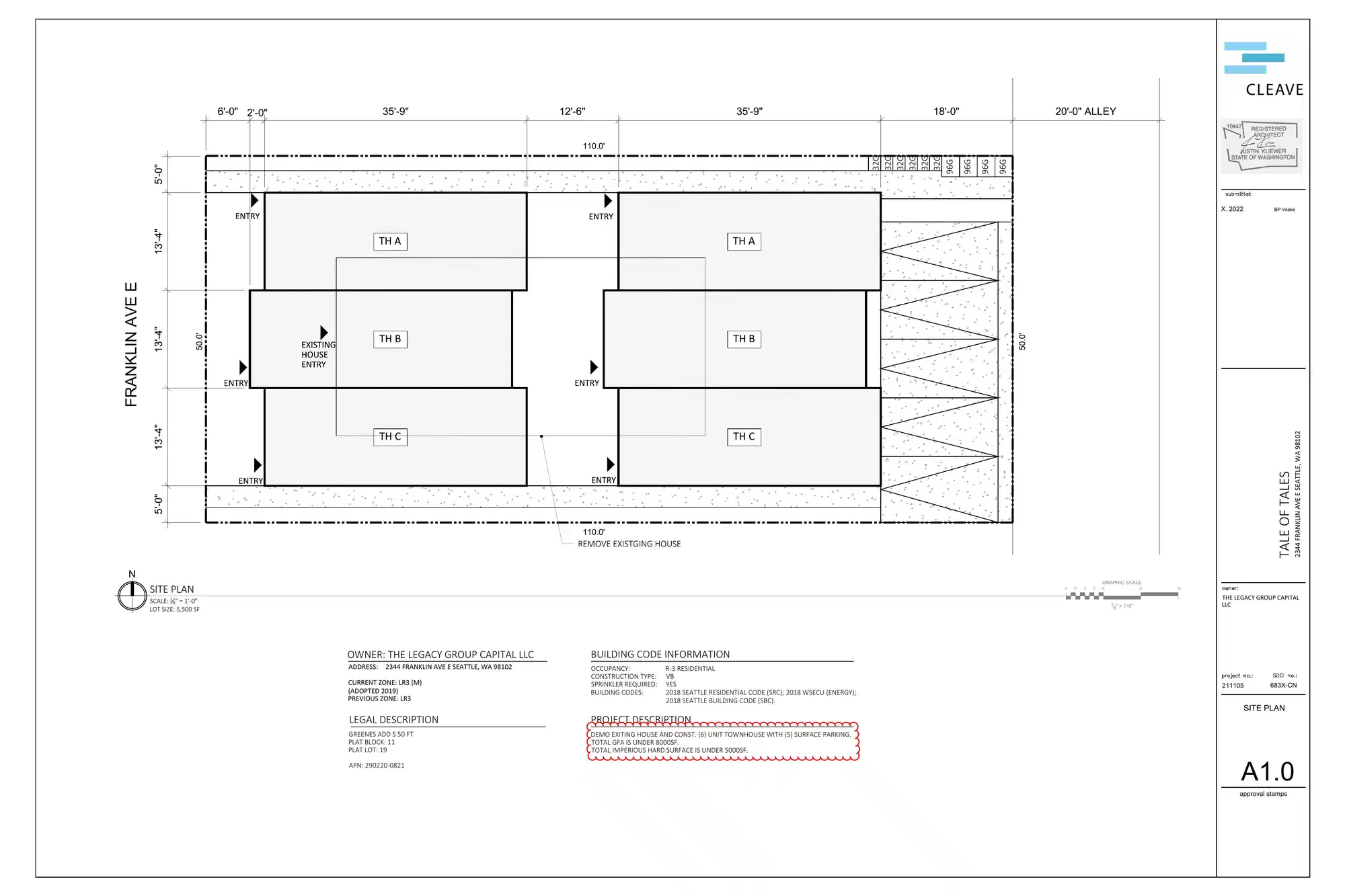 Site plan for 2344 Franklin Ave E