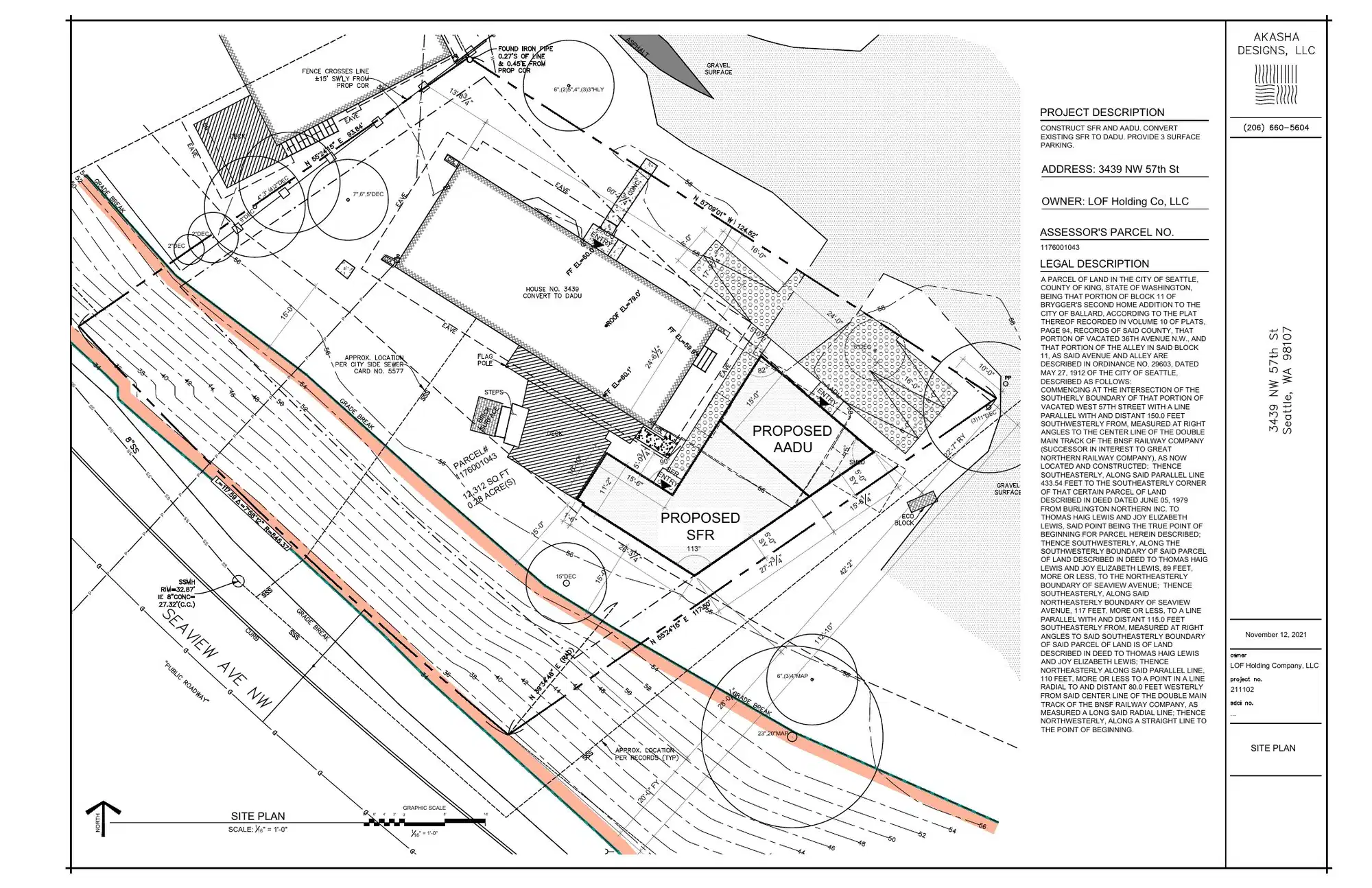 Site plan for 3439 B NW 57th St
