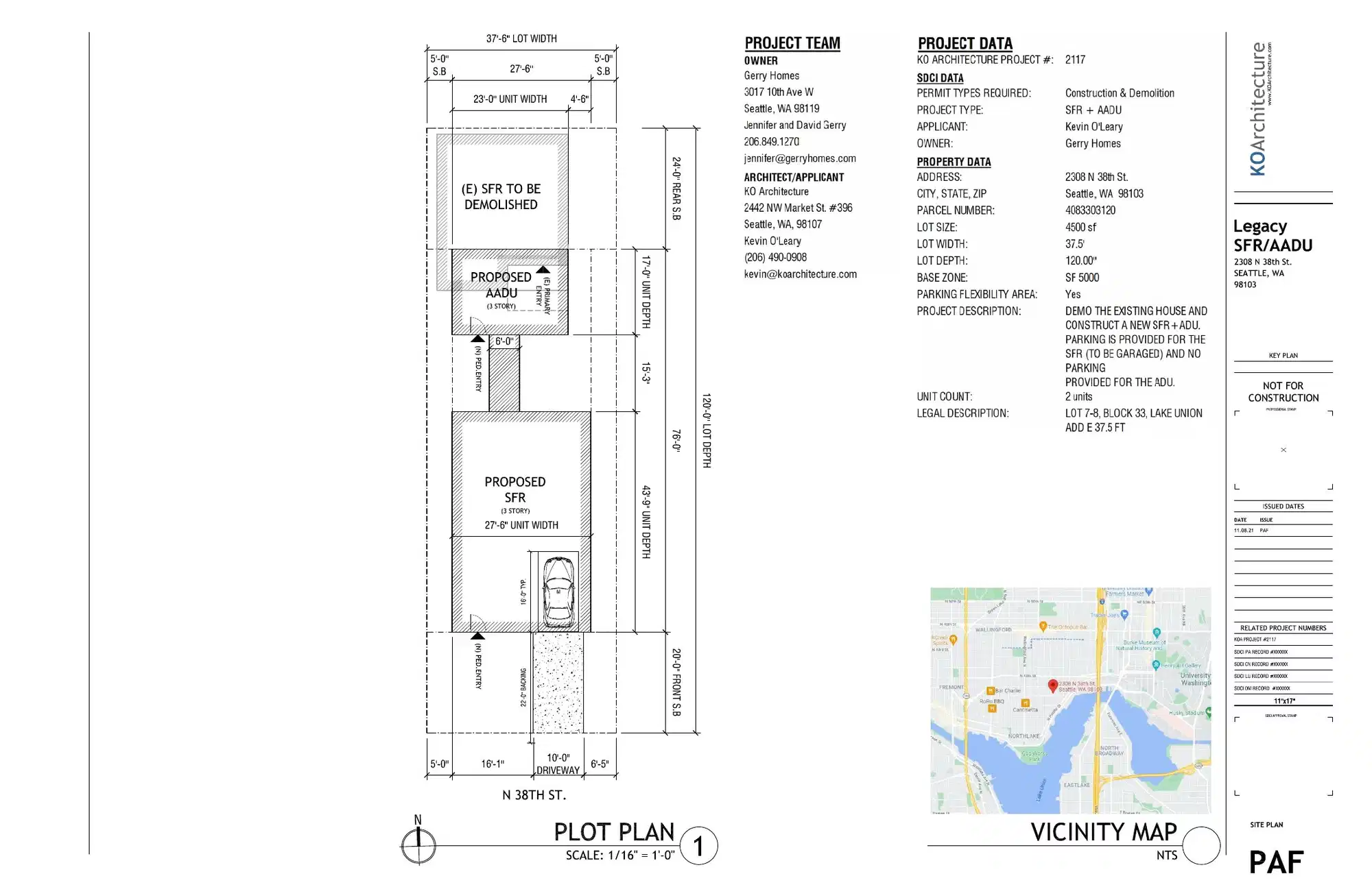 Site plan for 2308 N 38th St