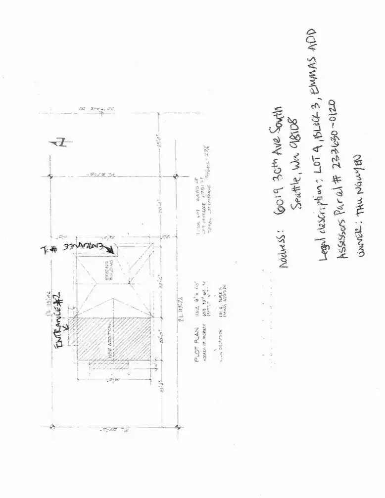 Site plan for 6019 30th Ave S