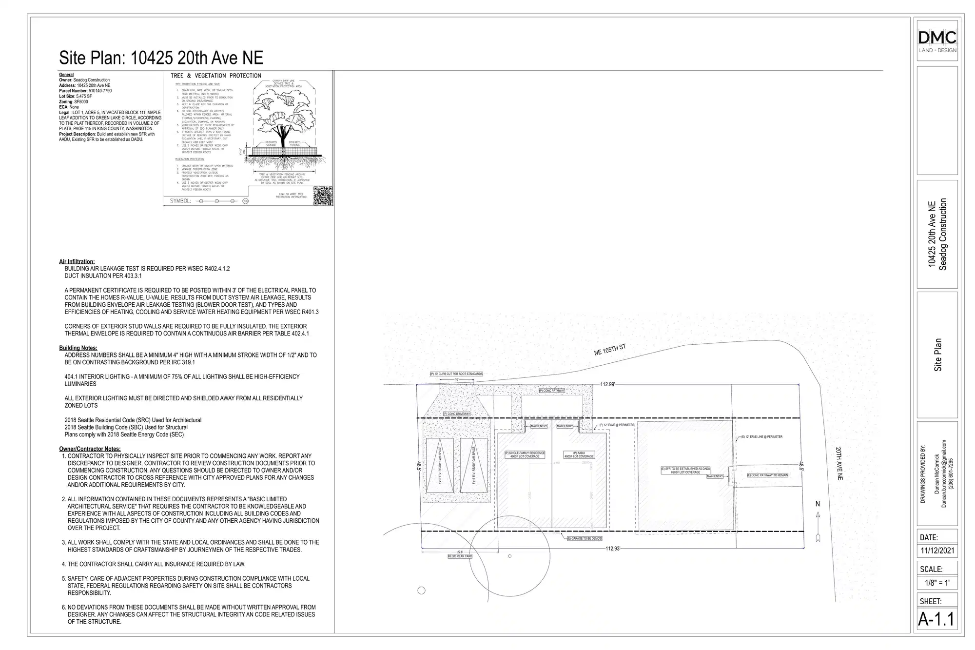 Site plan for 1753 NE 105th St
