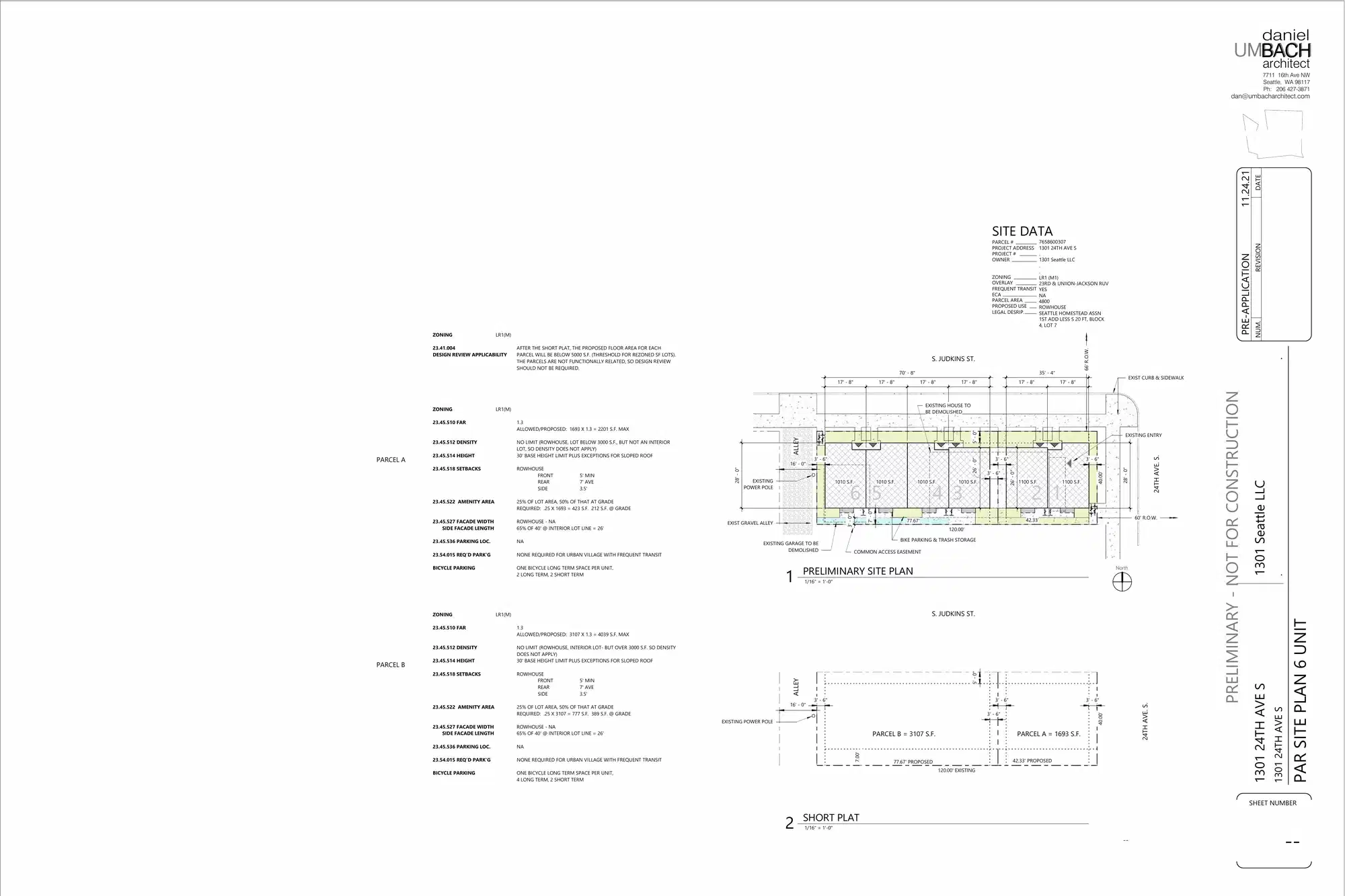 Site plan for 2307 S Judkins St
