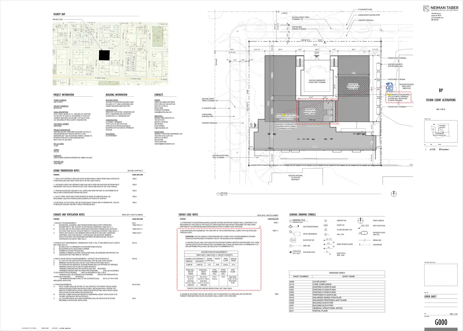 Site plan for 1901 E Fir St
