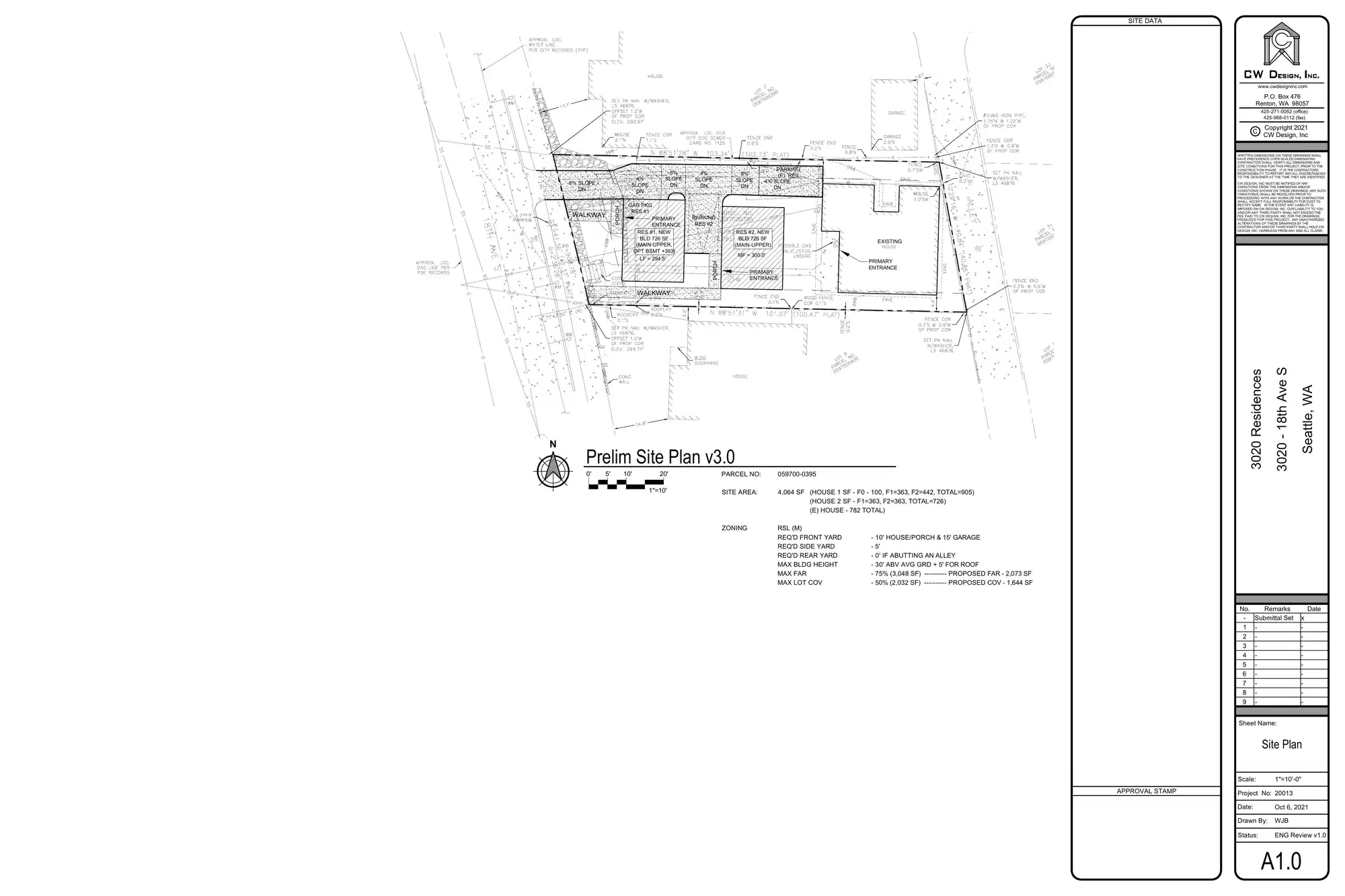 Site plan for 3016 18th Ave S