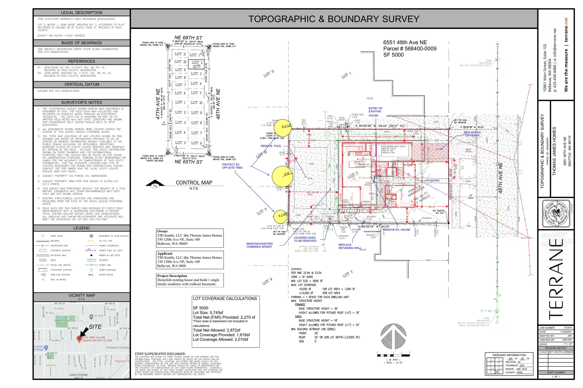 Site plan for 6551 48th Ave NE