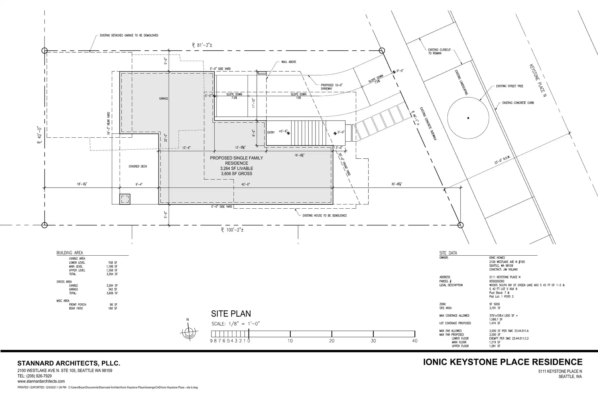 Site plan for 5111 Keystone Pl N