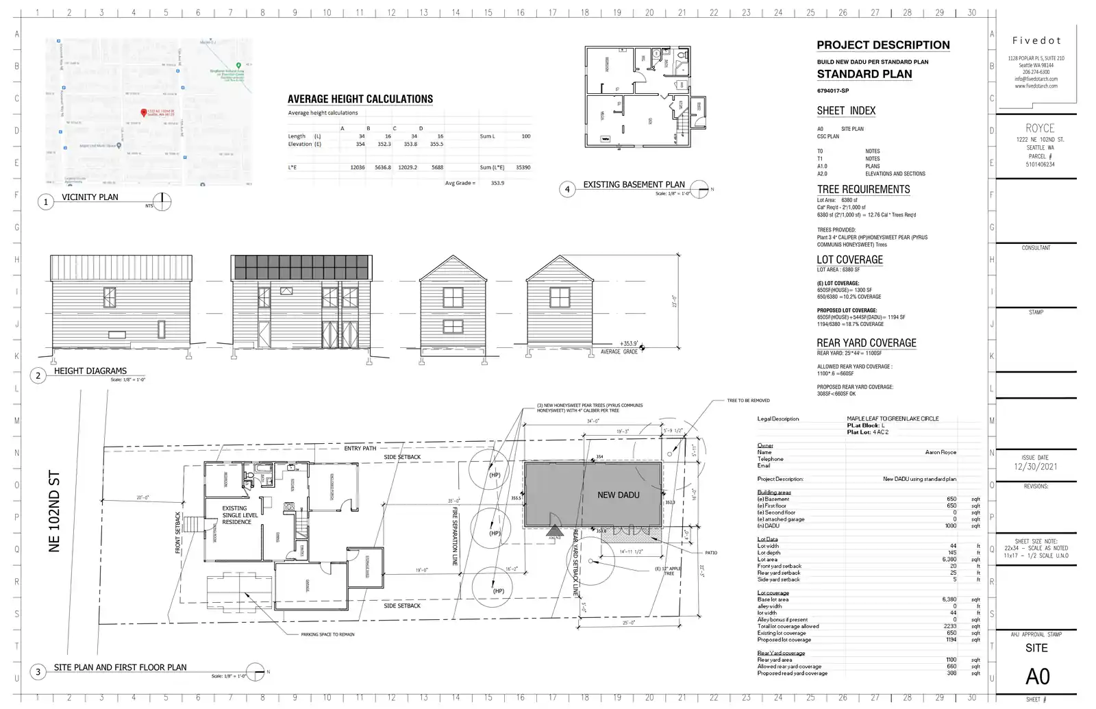 Site plan for 1220 NE 102nd St