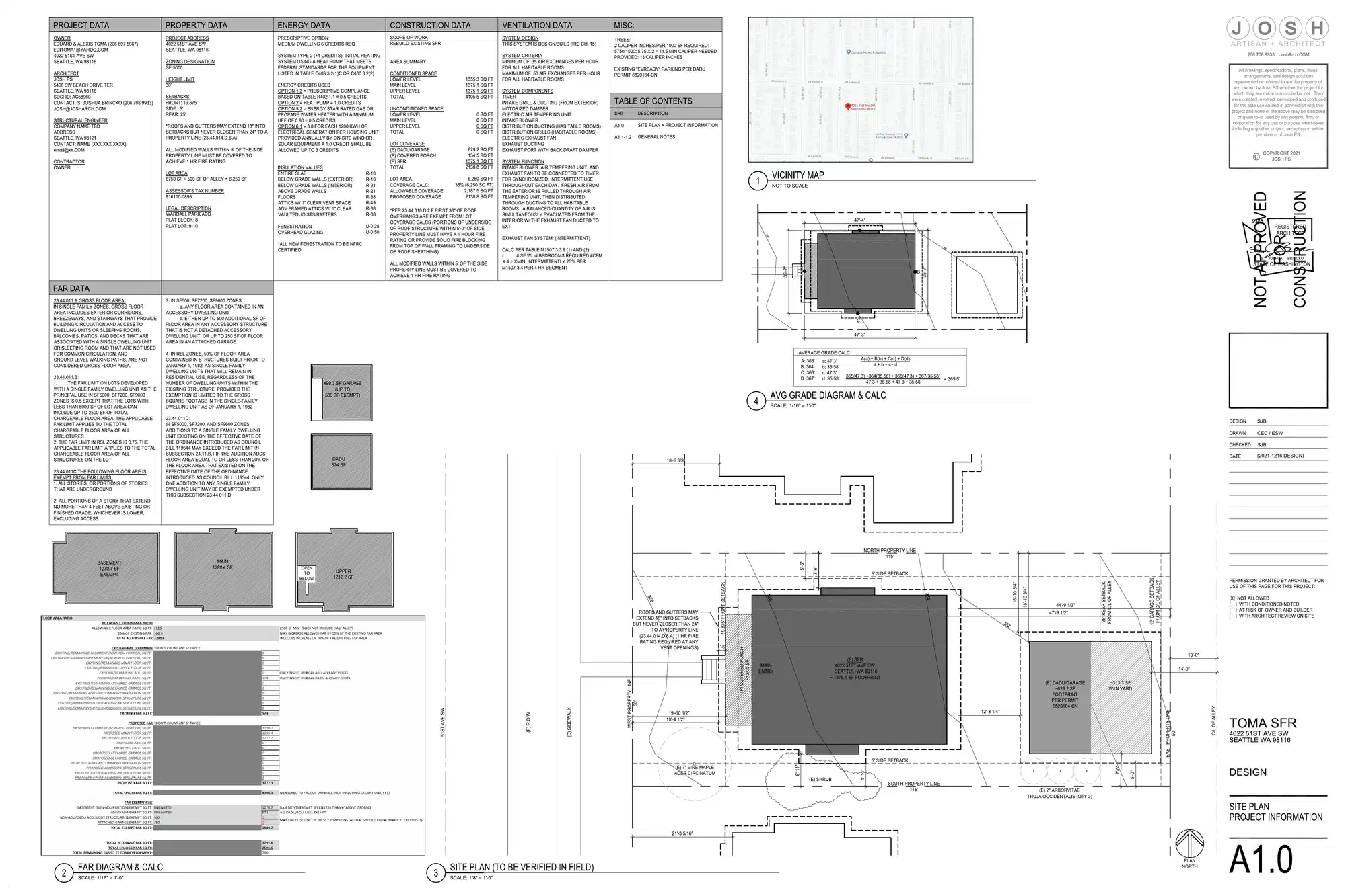 Site plan for 4022 51st Ave SW