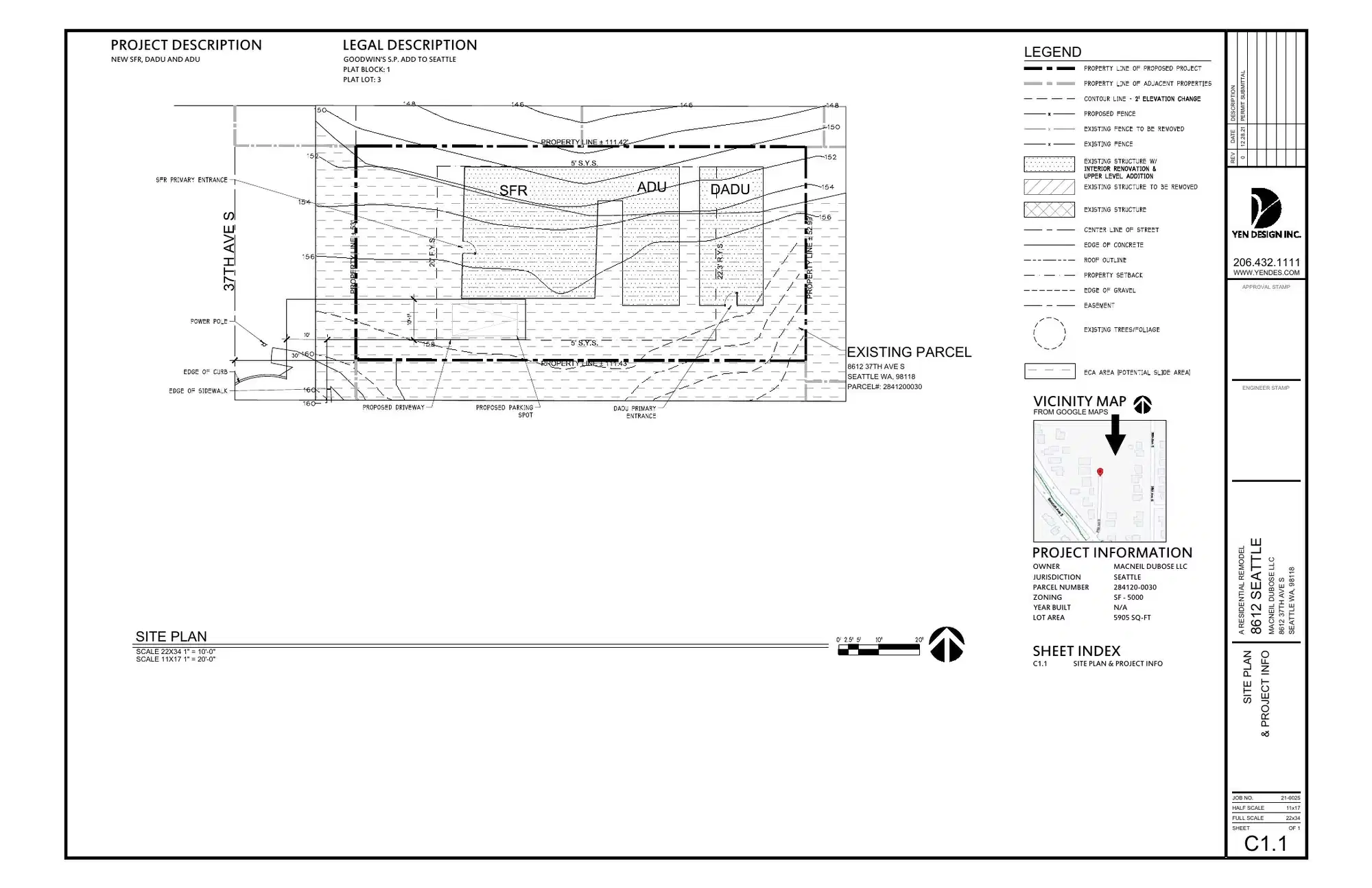 Site plan for 8612 37th Ave S