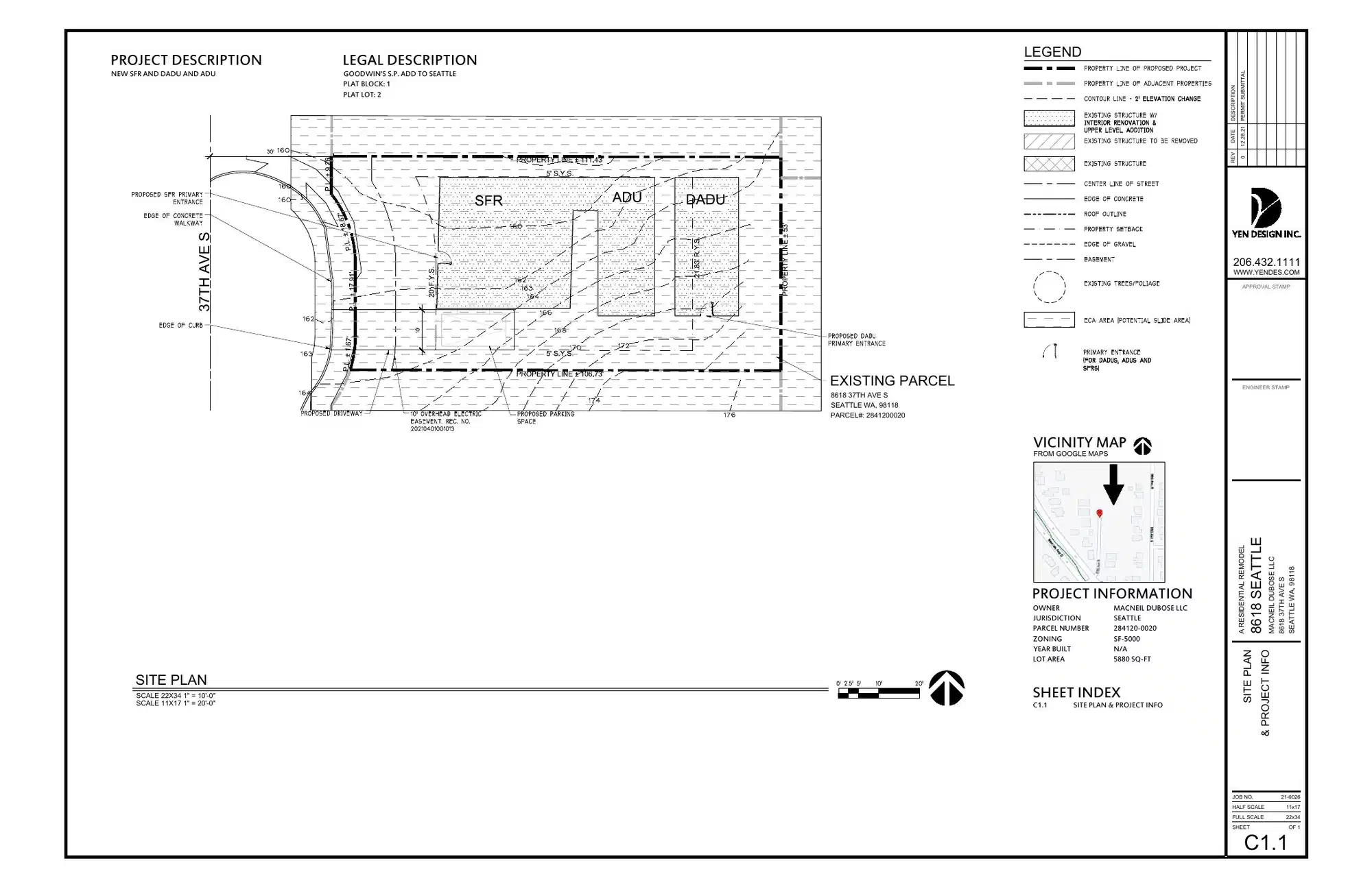 Site plan for 8618 37th Ave S