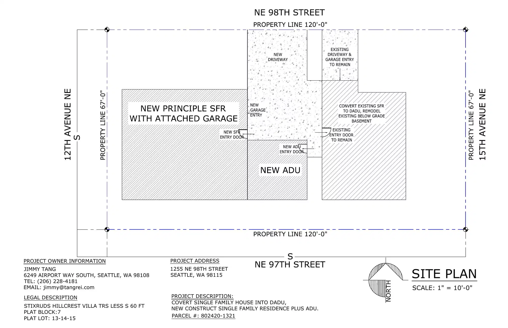 Site plan for 1253 NE 98th St